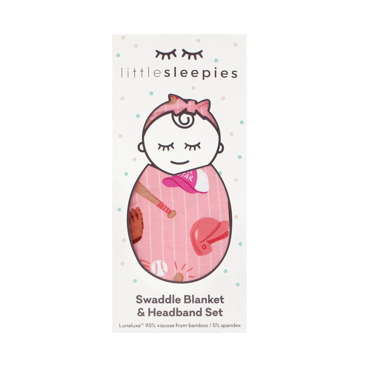 All Stars Swaddle & Luxe Bow Headband Set