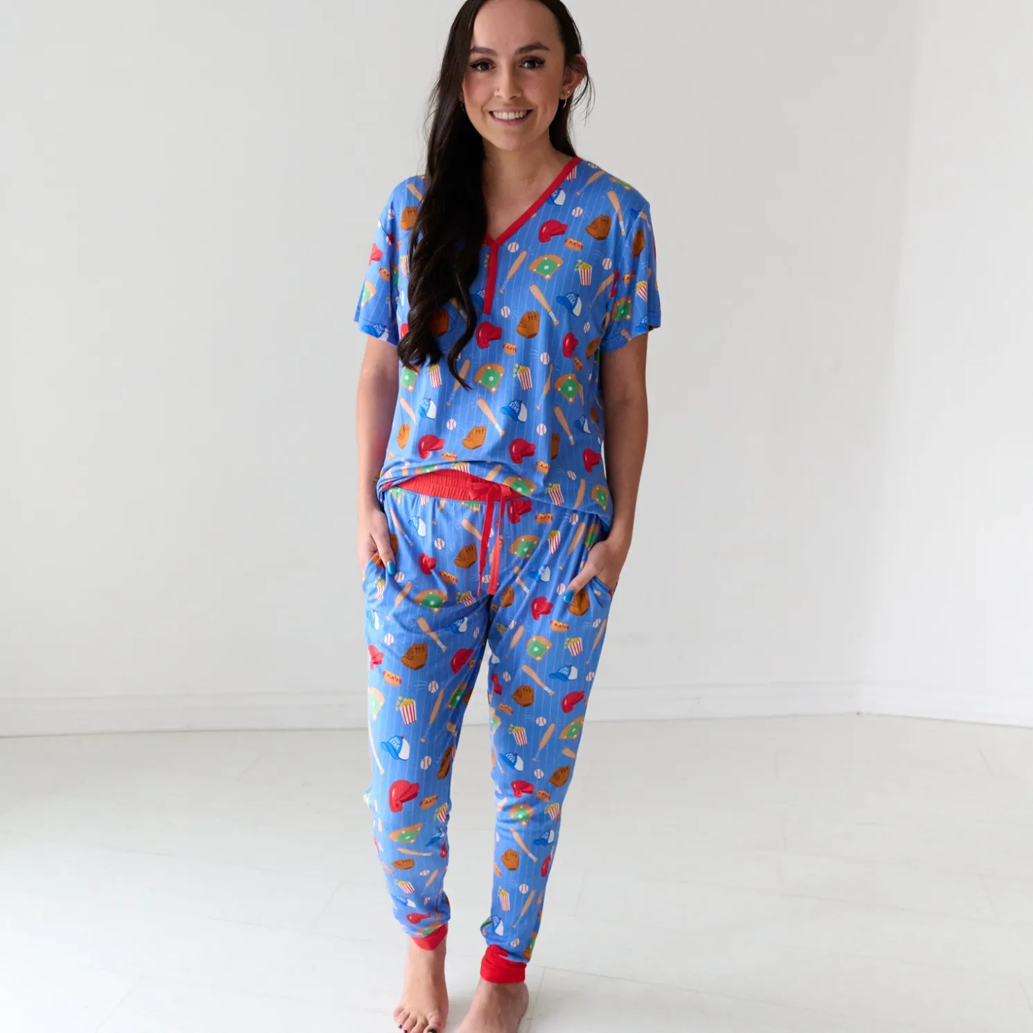 All Stars Women's Short Sleeve Pajama Top