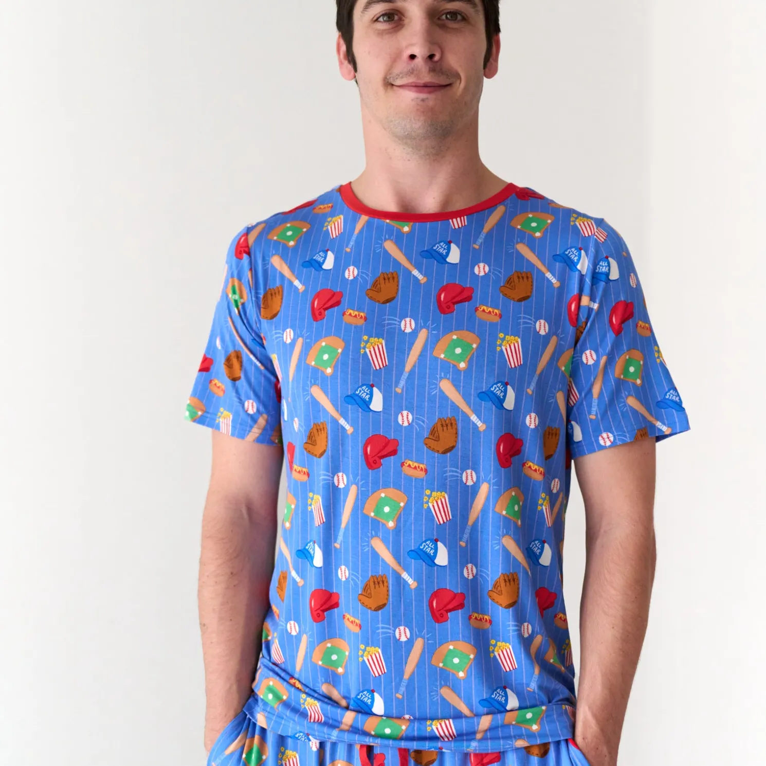 All Stars Men's Short Sleeve Pajama Top
