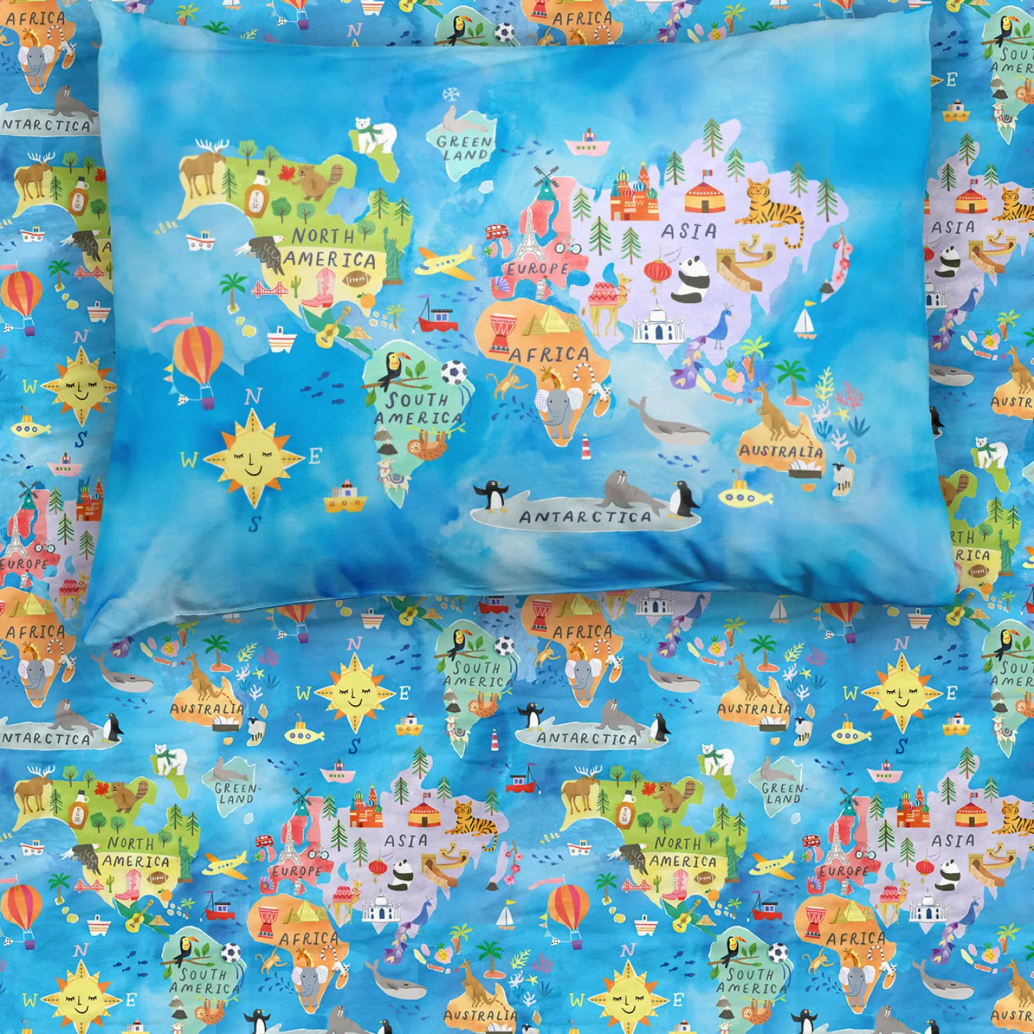 Around The World Twin Sheet Set