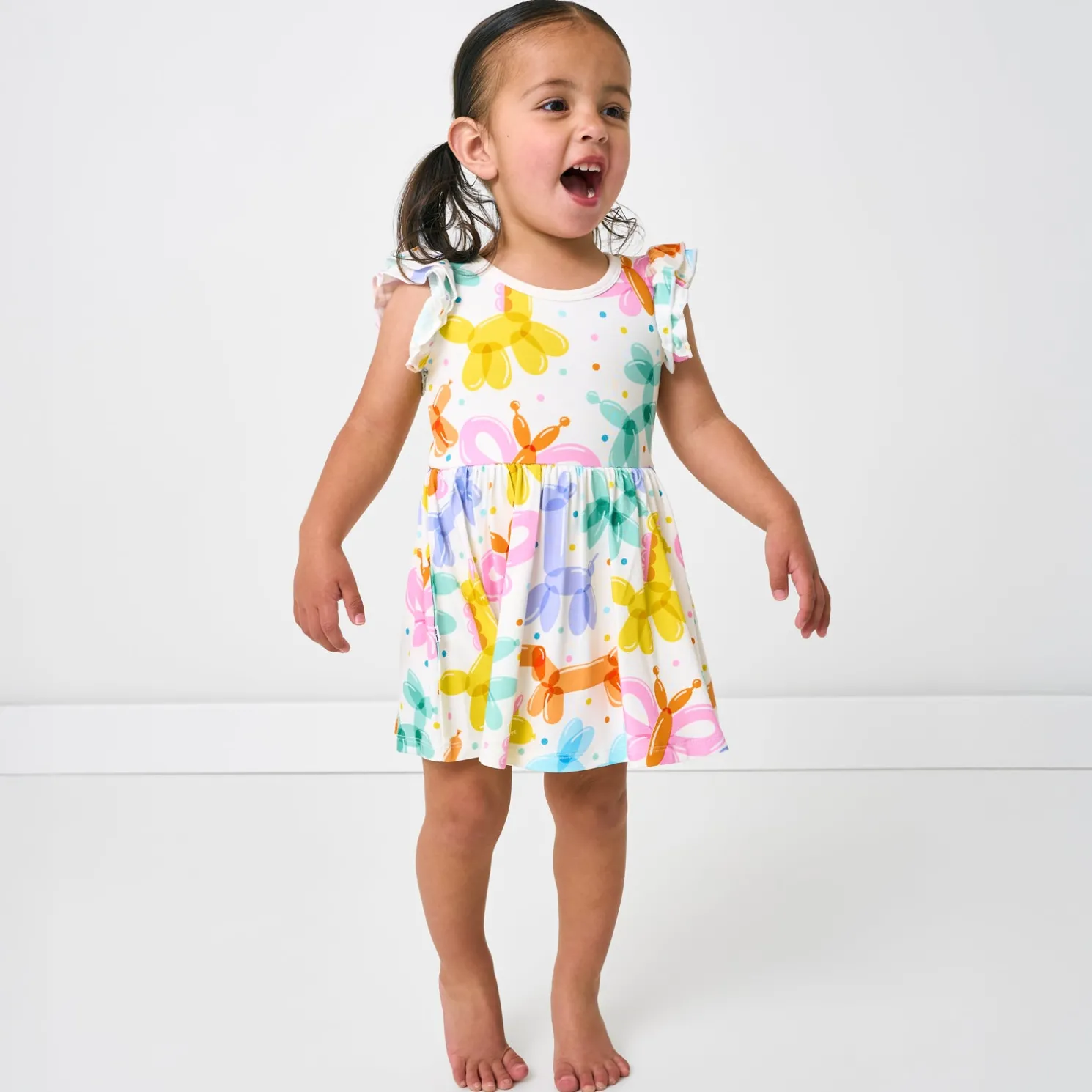 Balloon Bash Flutter Twirl Dress with Bodysuit
