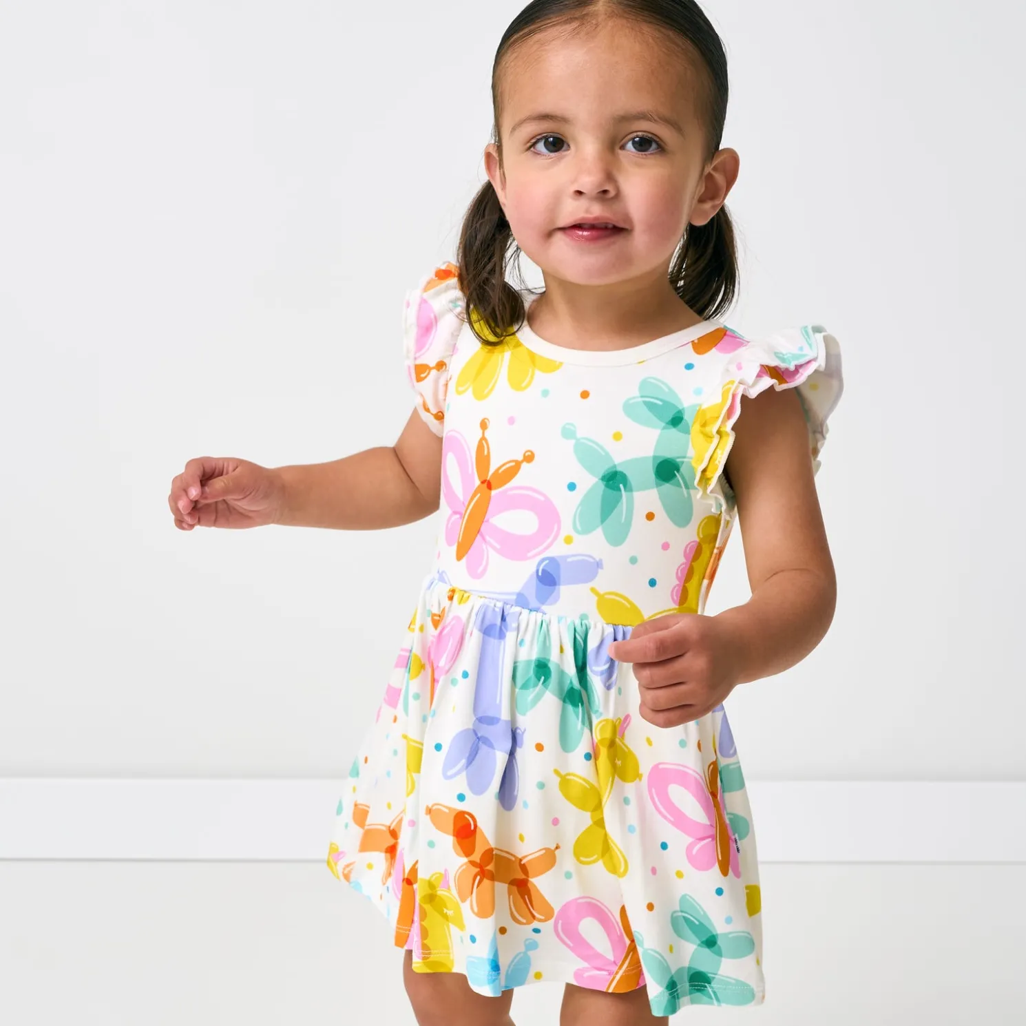 Balloon Bash Flutter Twirl Dress with Bodysuit