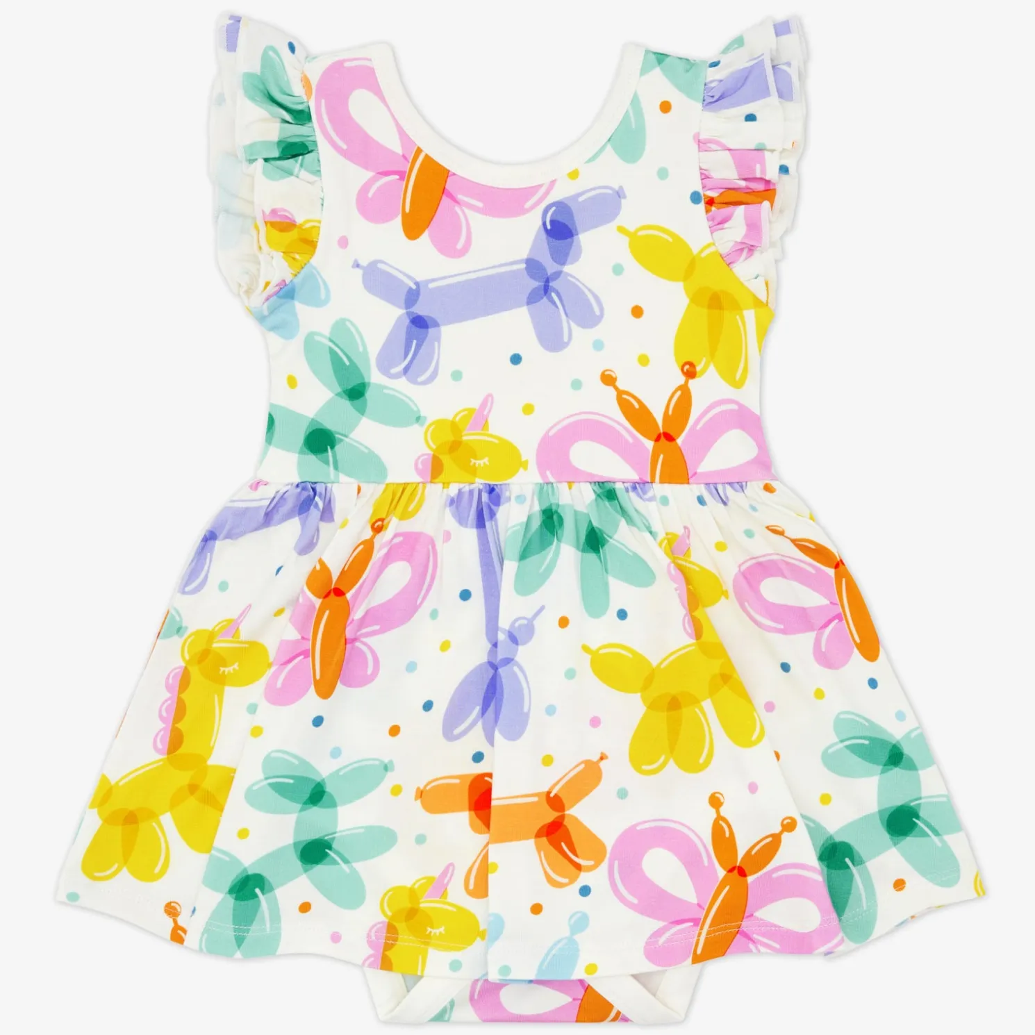 Balloon Bash Flutter Twirl Dress with Bodysuit