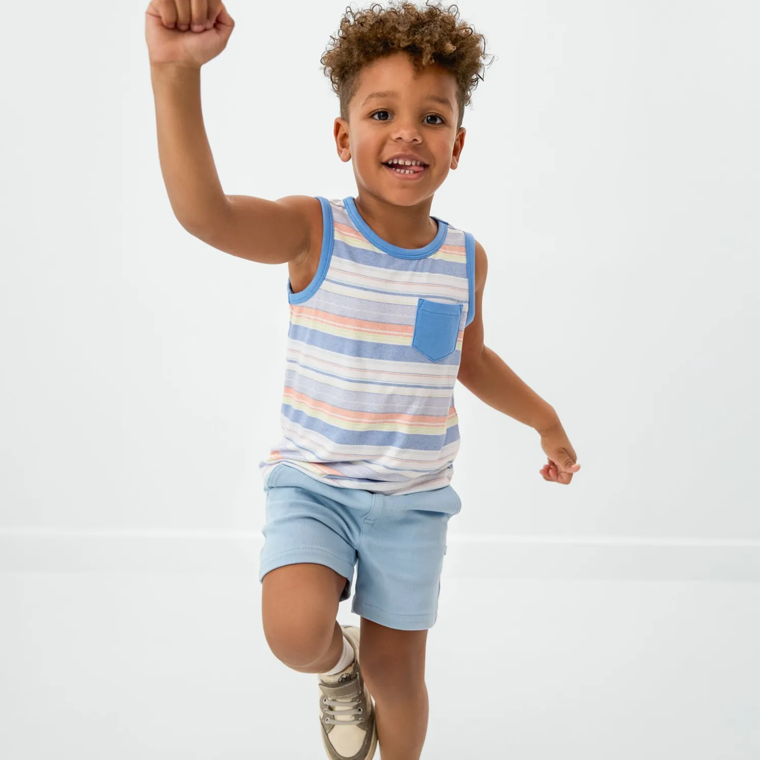 Beachy Stripe Pocket Tank