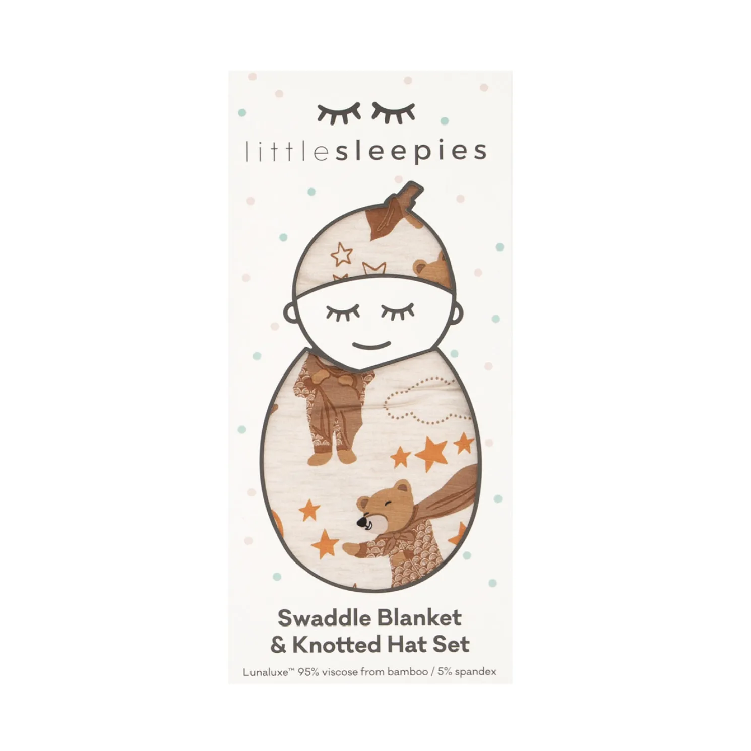 Beary Sleepy Swaddle & Hat Set