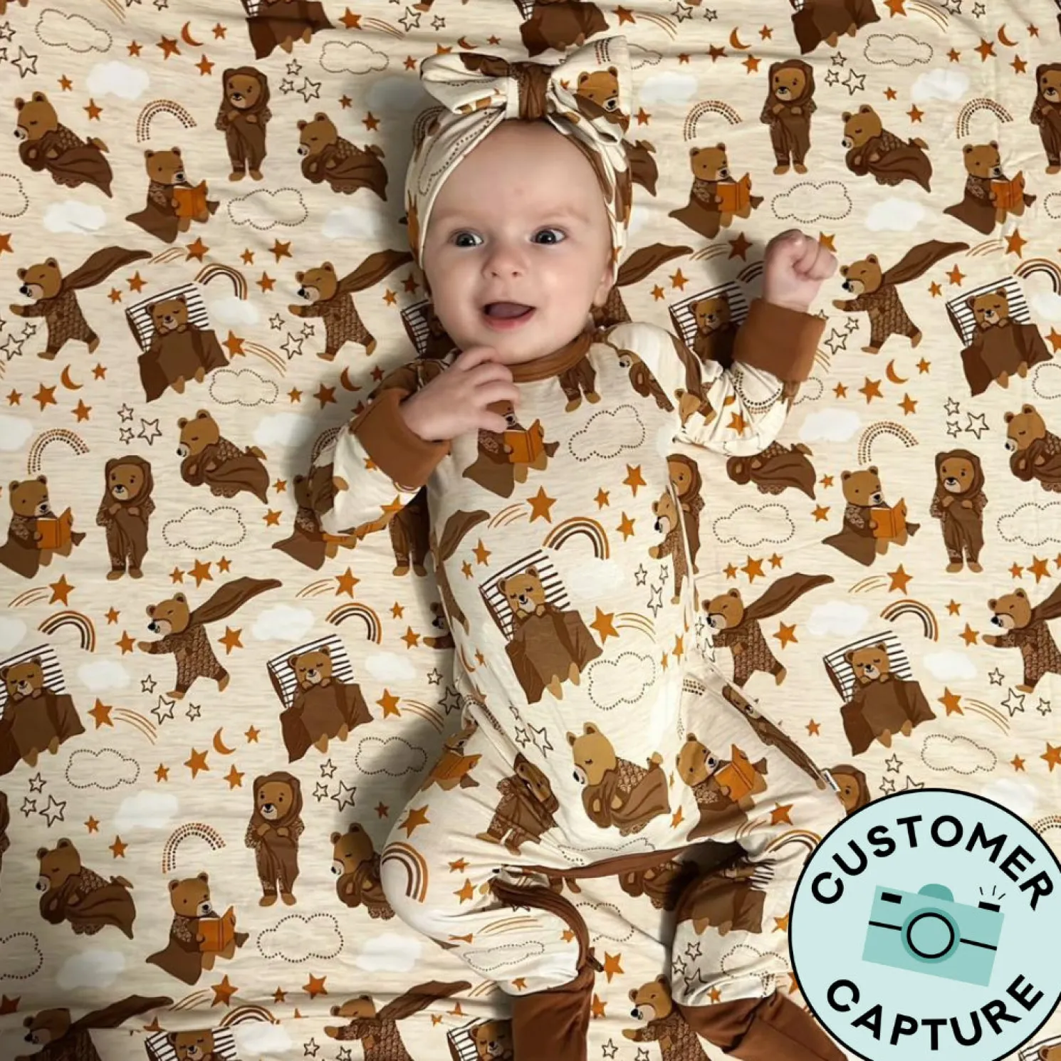 Beary Sleepy Crescent Zippy