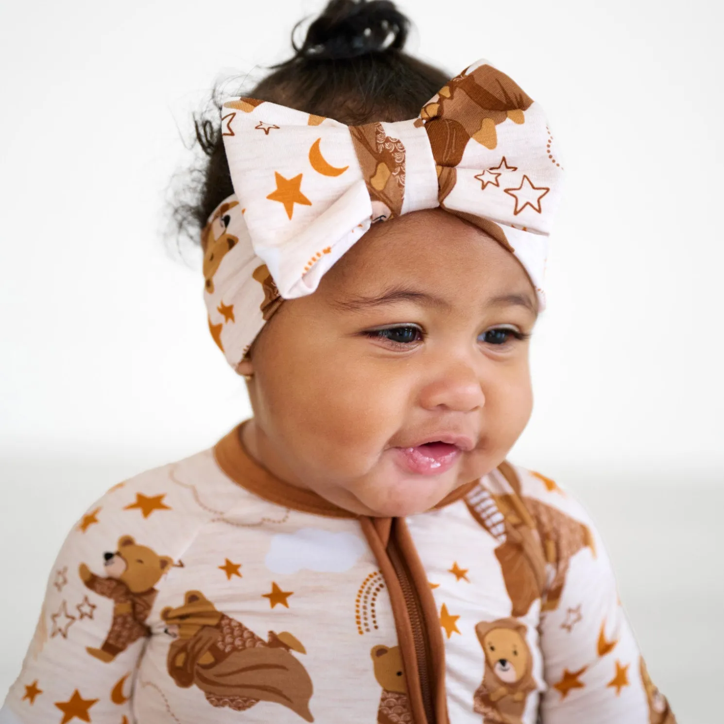 Beary Sleepy Luxe Bow Headband