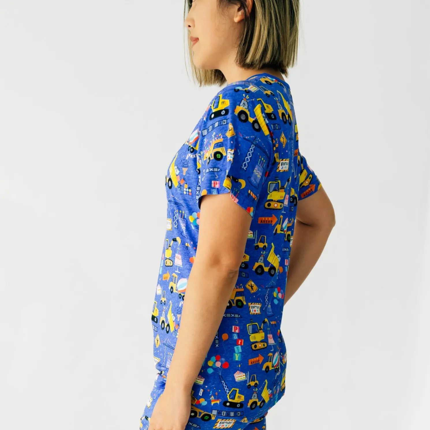 Birthday Builders Women's Short Sleeve Pajama Top