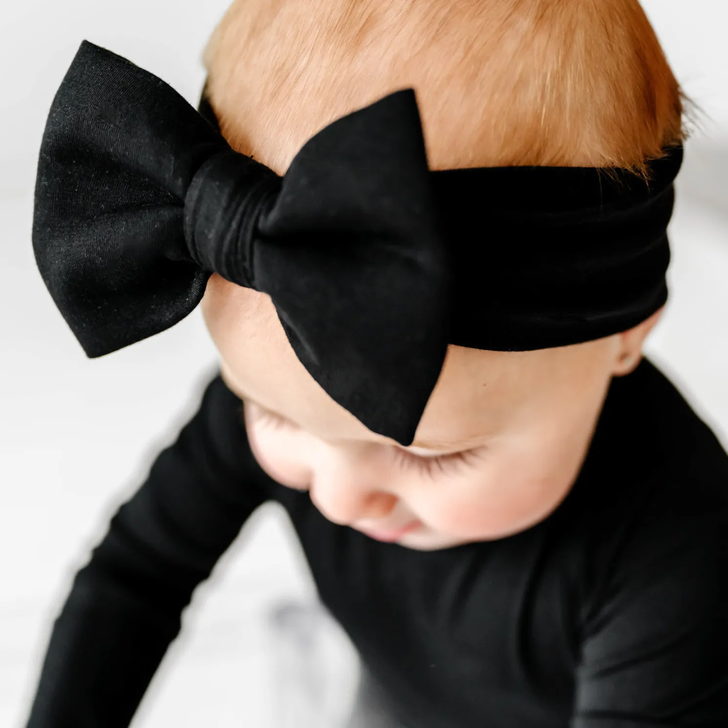 Black Luxe Bow Headband