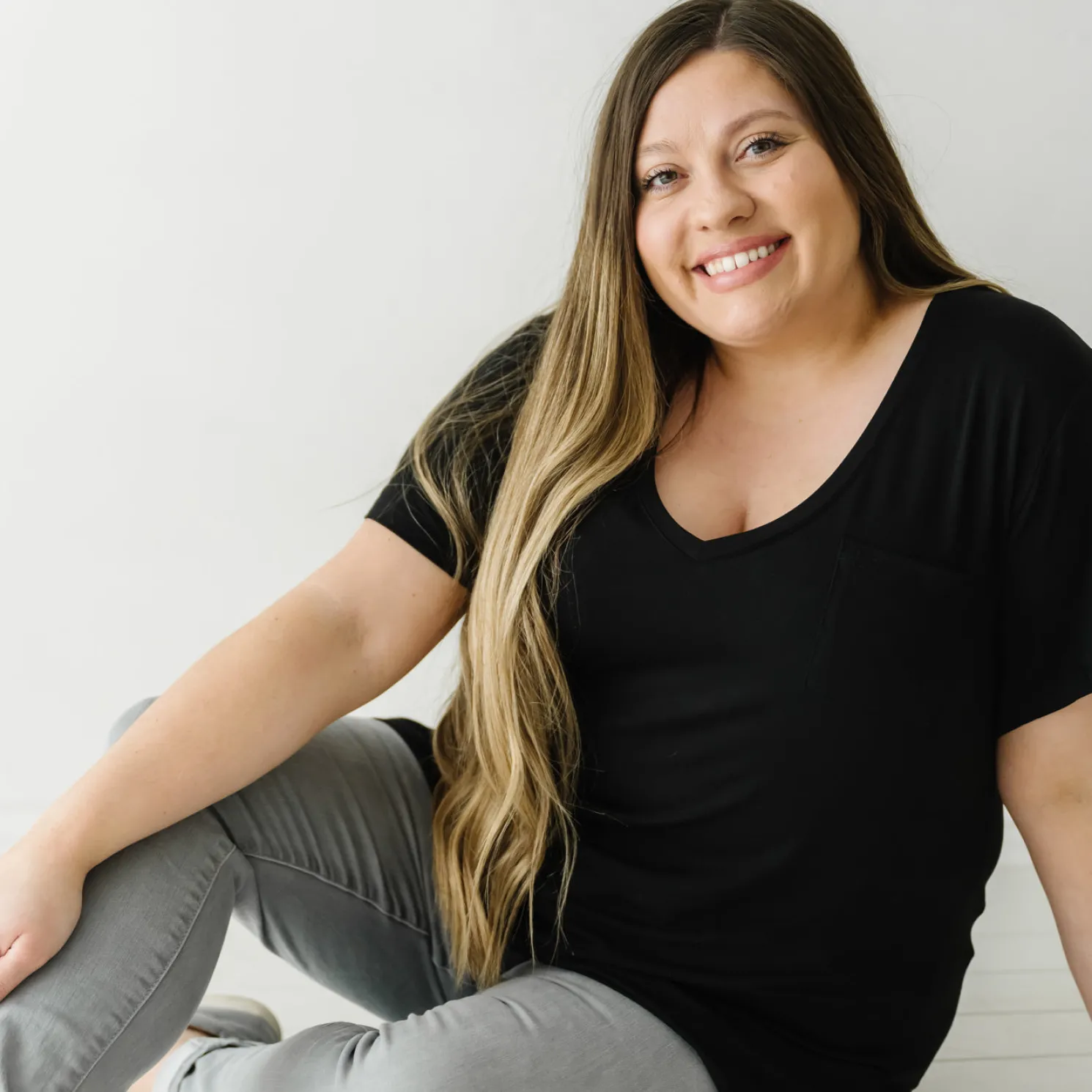 Black Perfect Pocket Tee