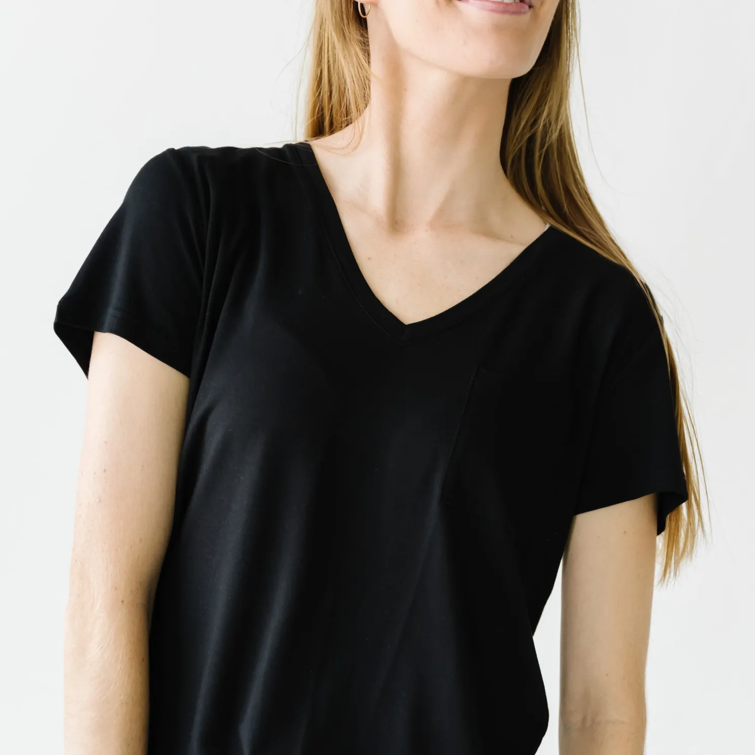 Black Perfect Pocket Tee