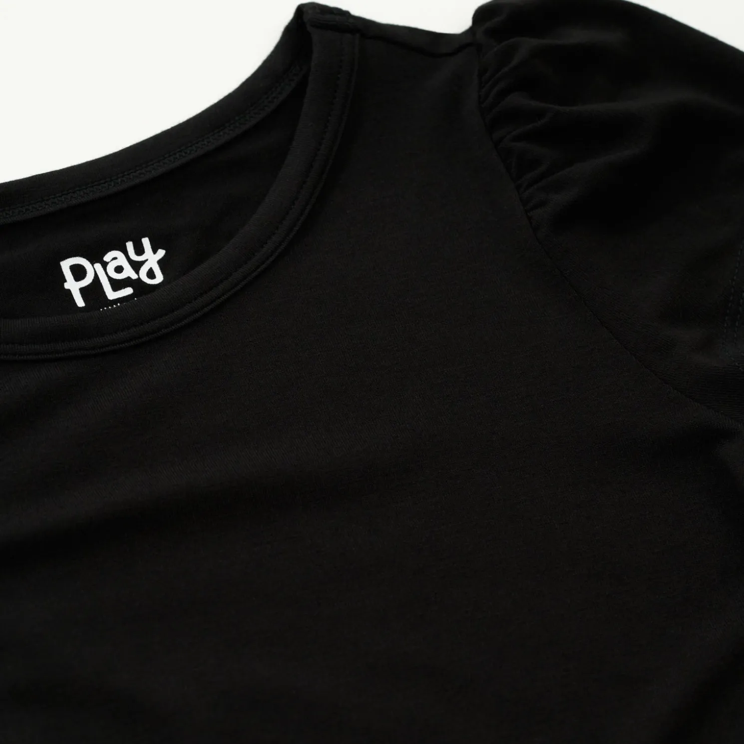 Black Puff Sleeve Tee