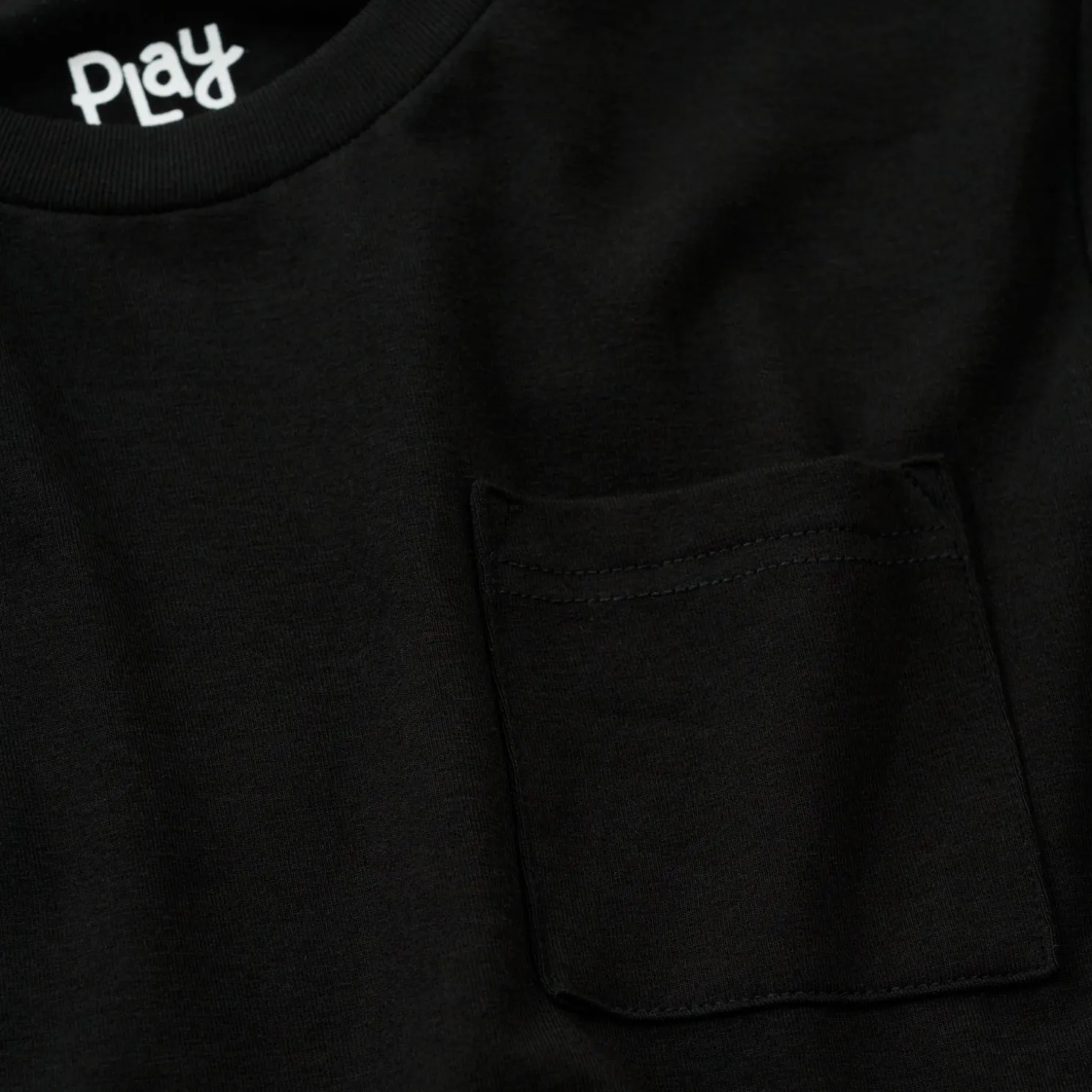 Black Relaxed Pocket Tee