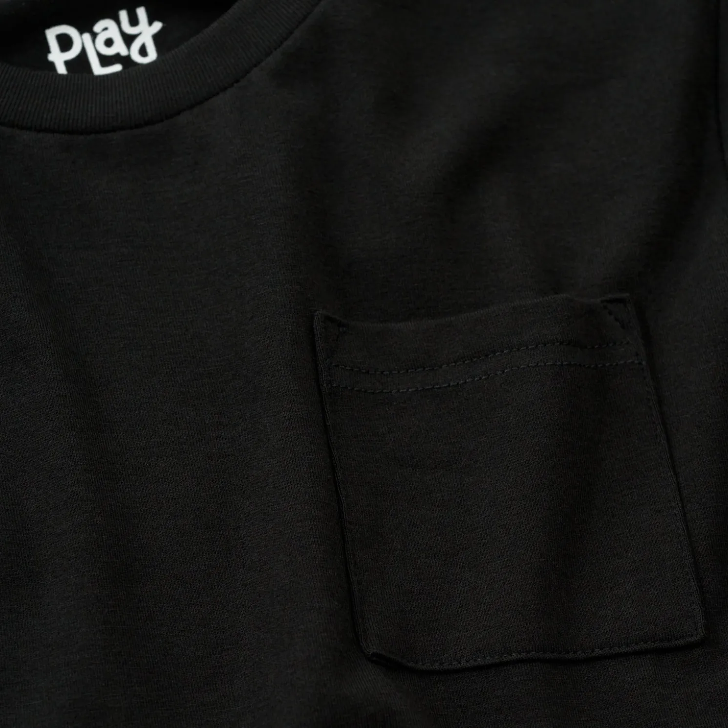 Black Relaxed Pocket Tee