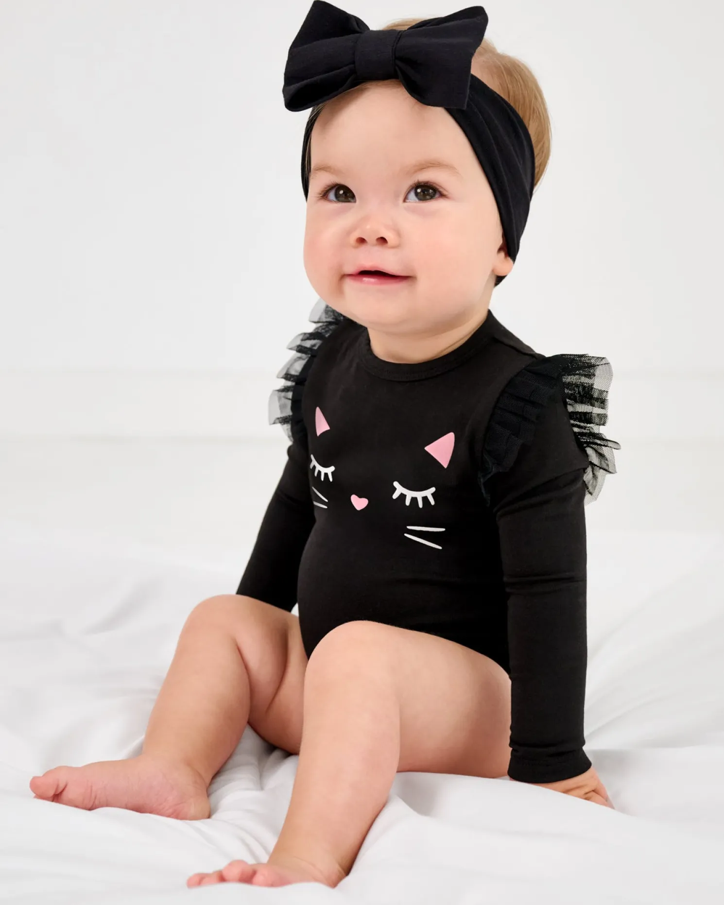 Black Cat Flutter Bodysuit