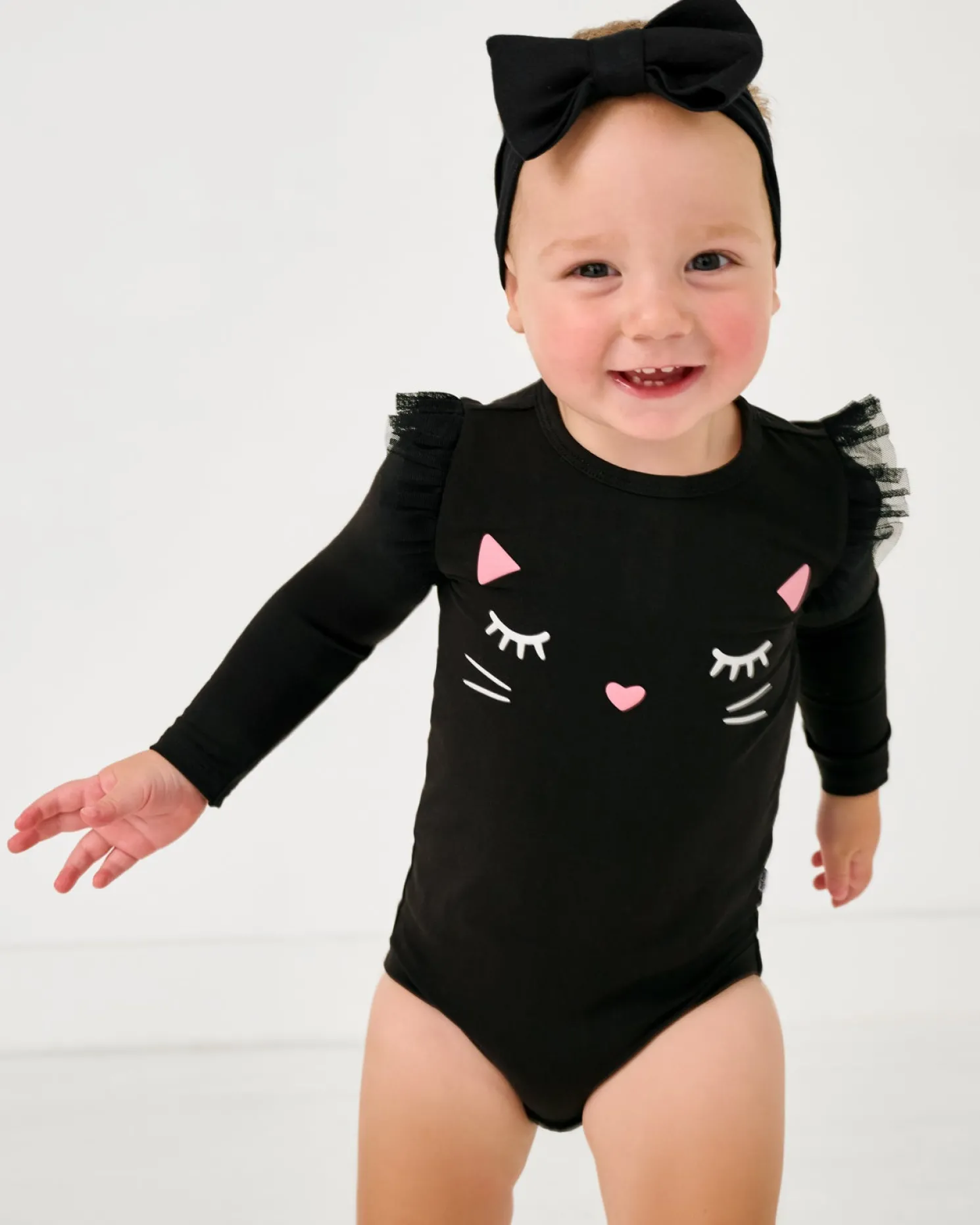 Black Cat Flutter Bodysuit