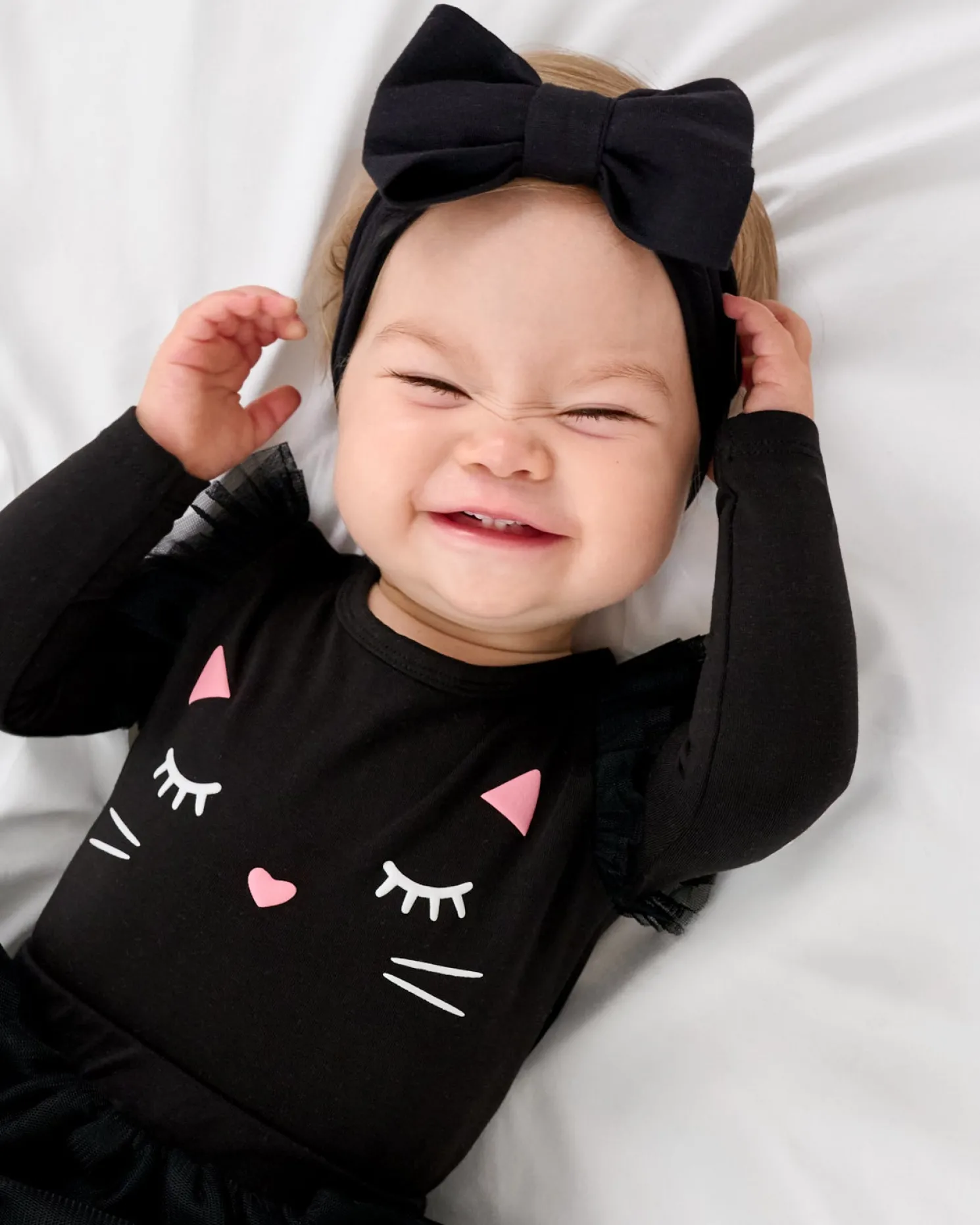 Black Cat Flutter Bodysuit