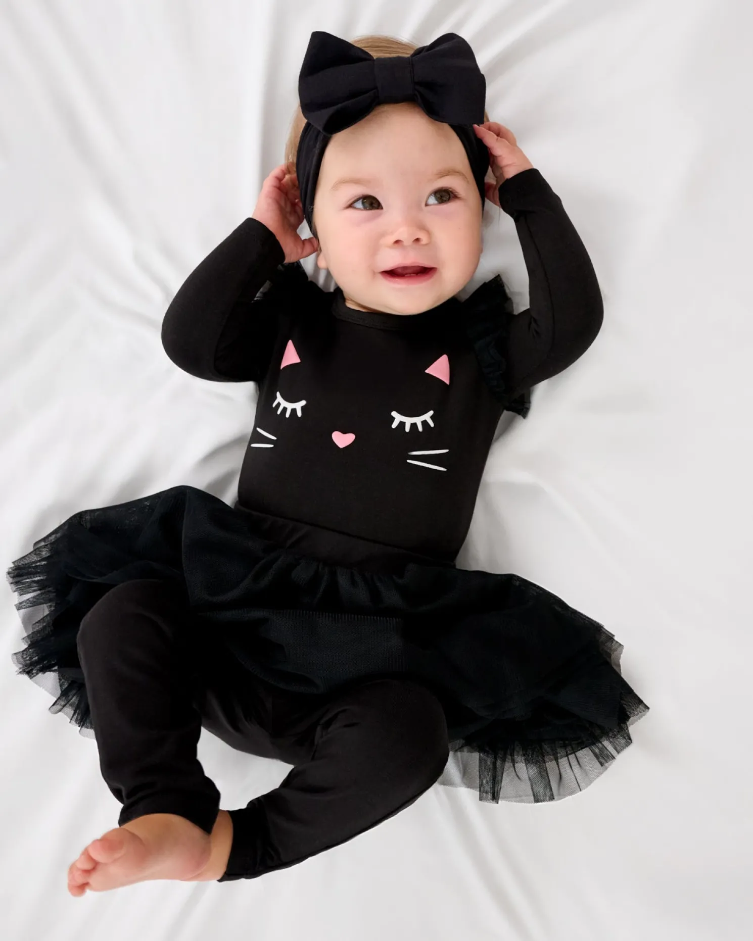 Black Cat Flutter Bodysuit