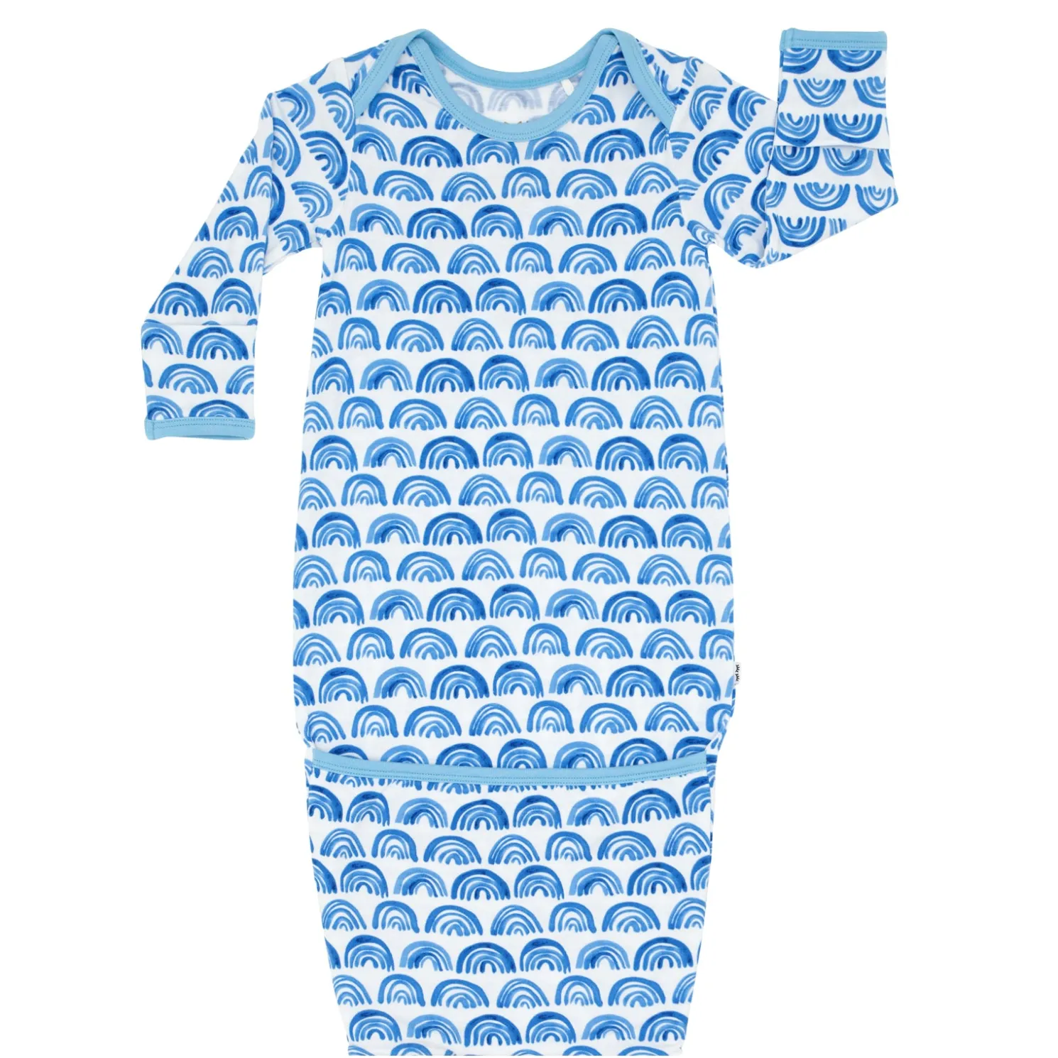 Blue Rainbows Infant Gown