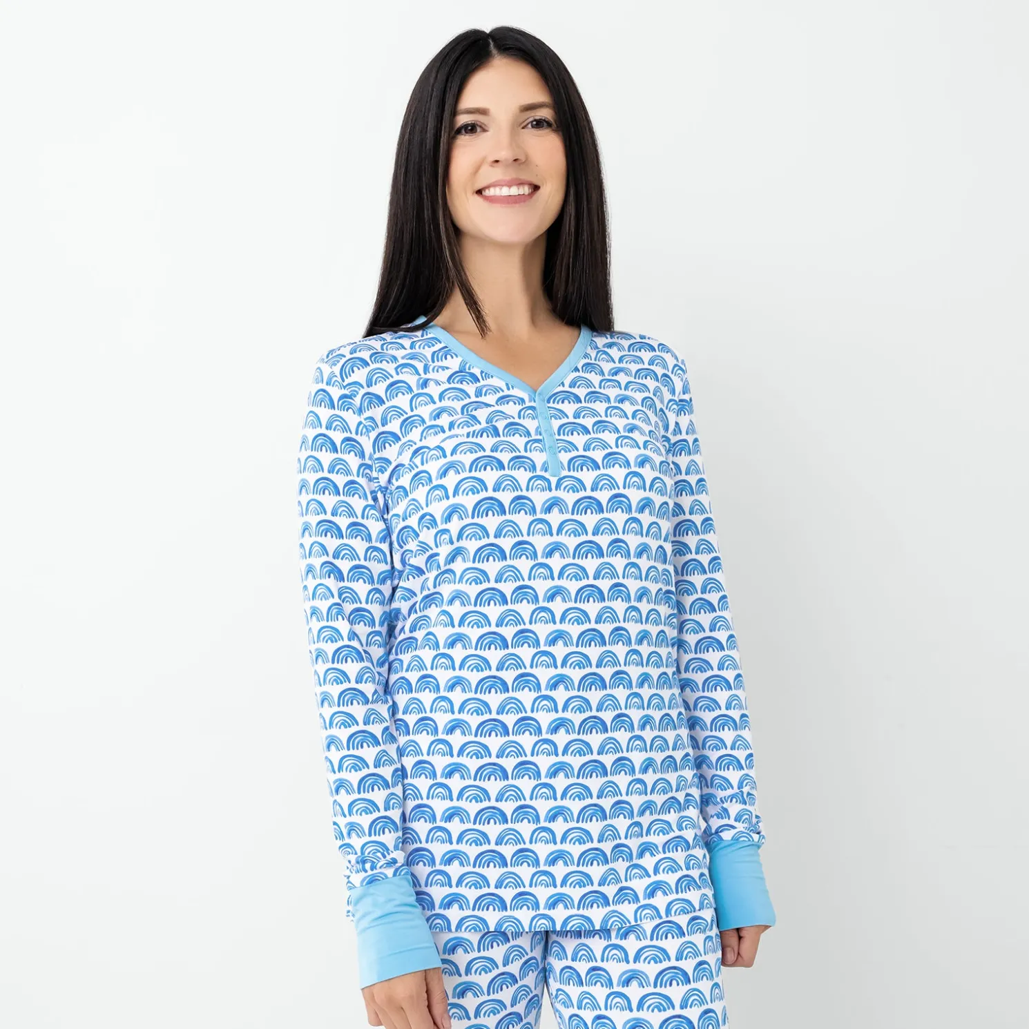 Blue Rainbows Women's Pajama Top