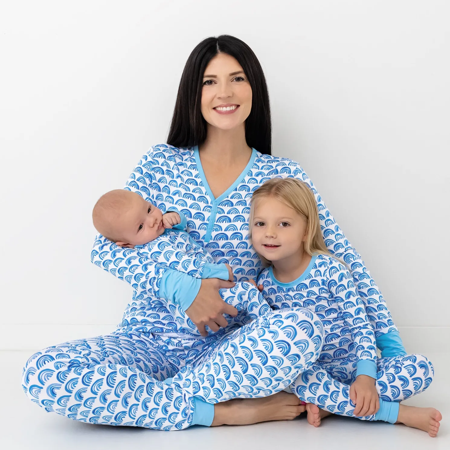 Blue Rainbows Women's Pajama Top