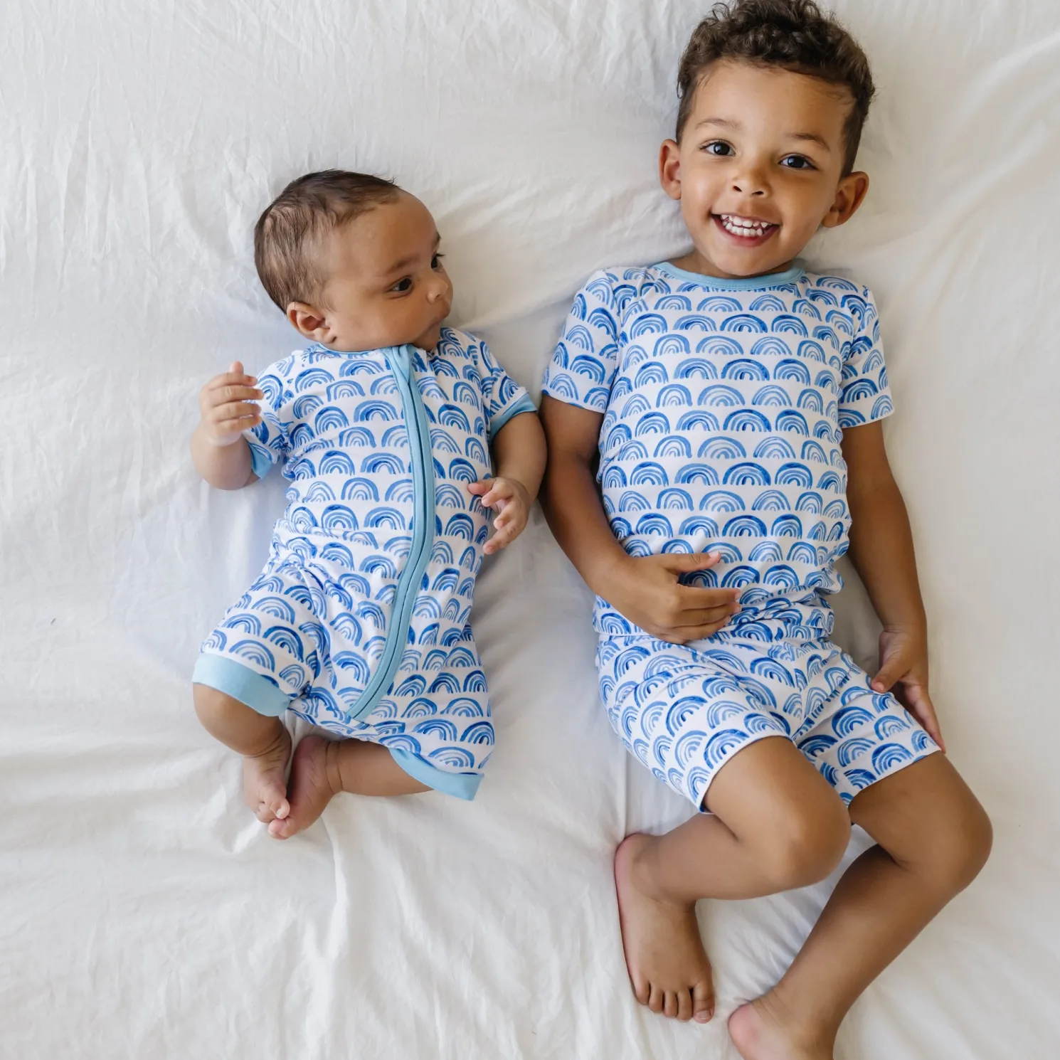 Blue Rainbows Two-Piece Pajama Set