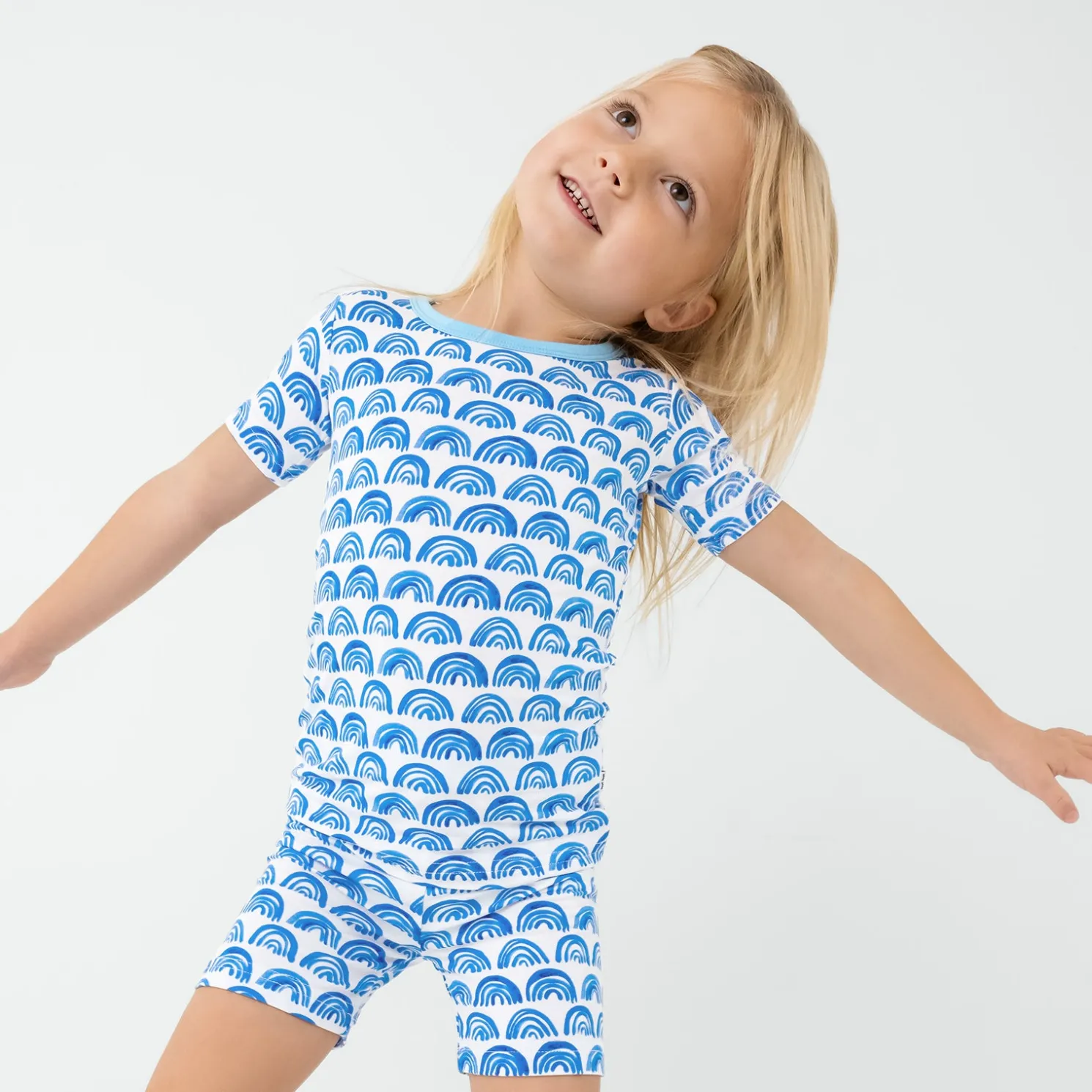 Blue Rainbows Two-Piece Pajama Set