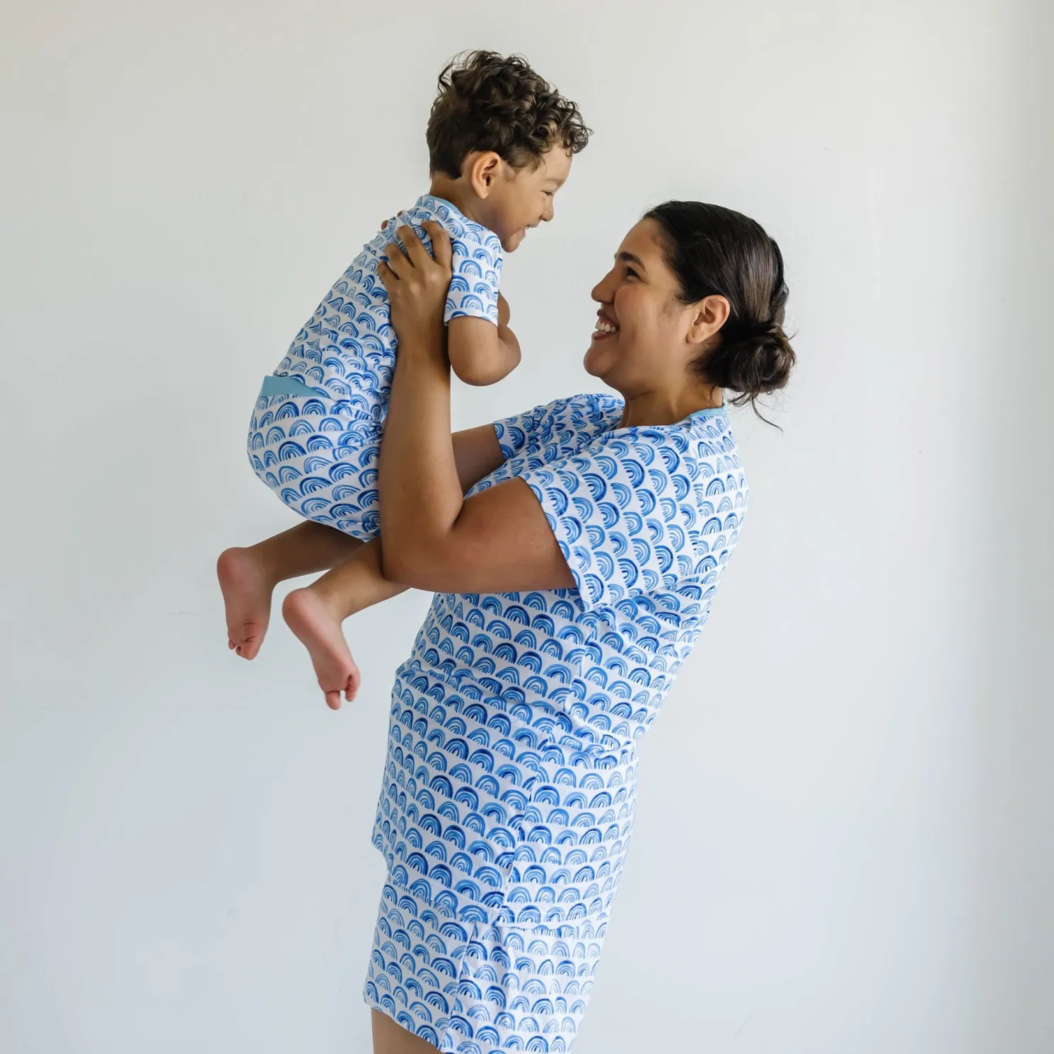 Blue Rainbows Two-Piece Pajama Set