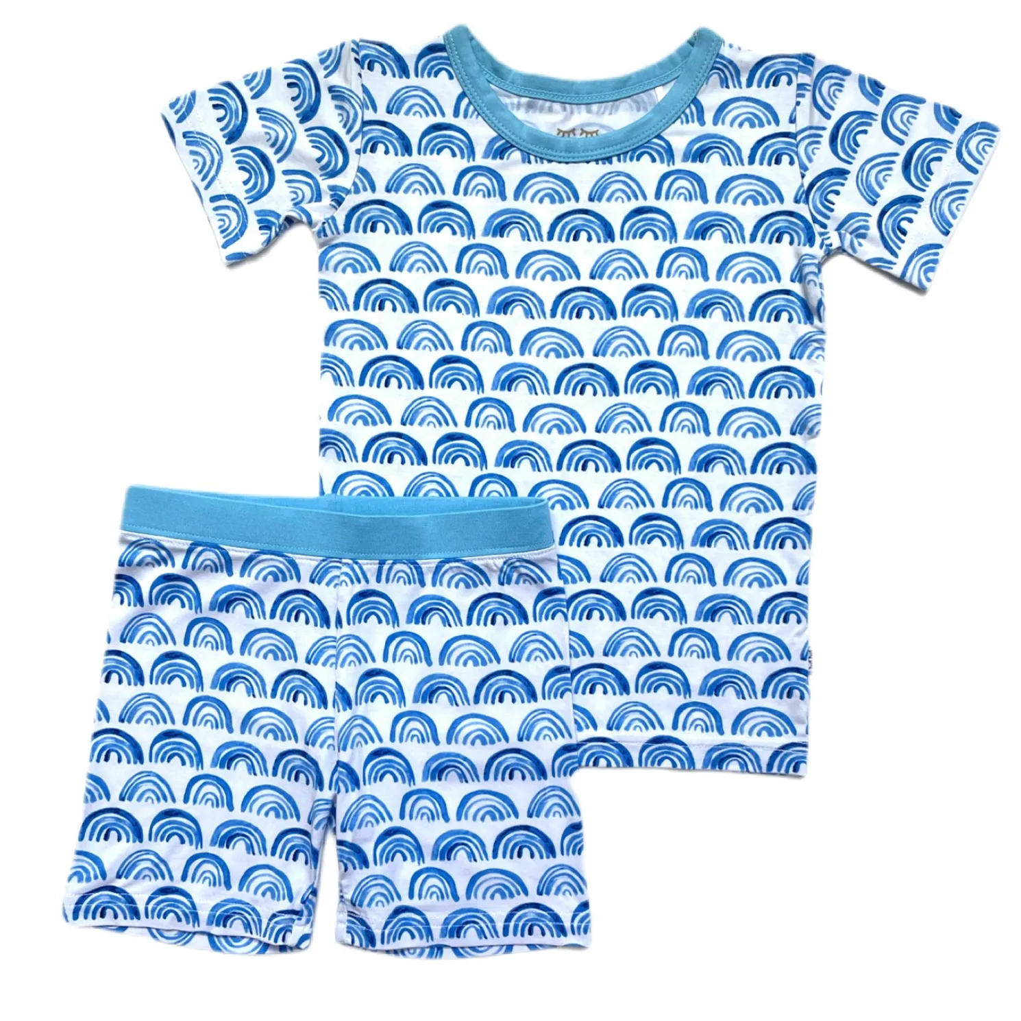 Blue Rainbows Two-Piece Pajama Set