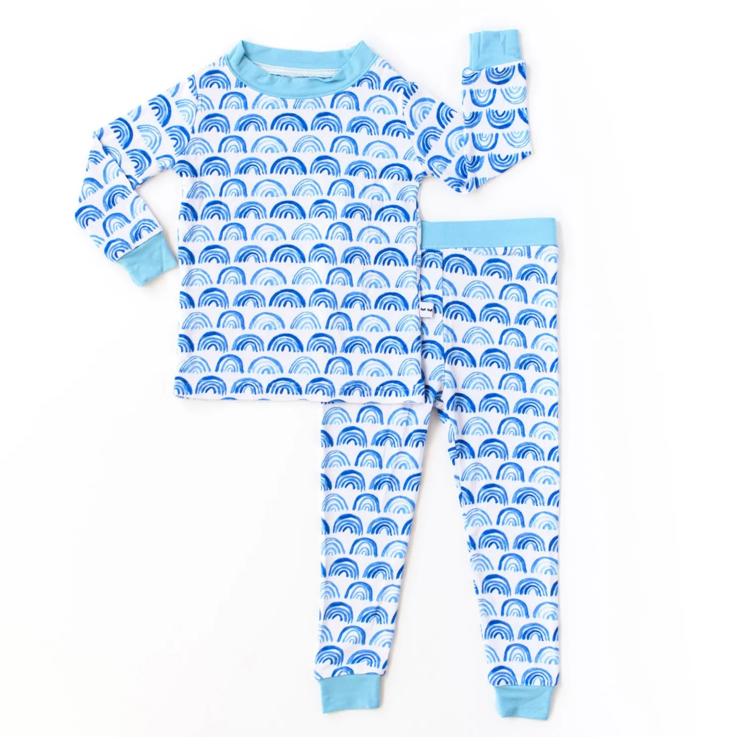 Blue Rainbows Two-Piece Pajama Set
