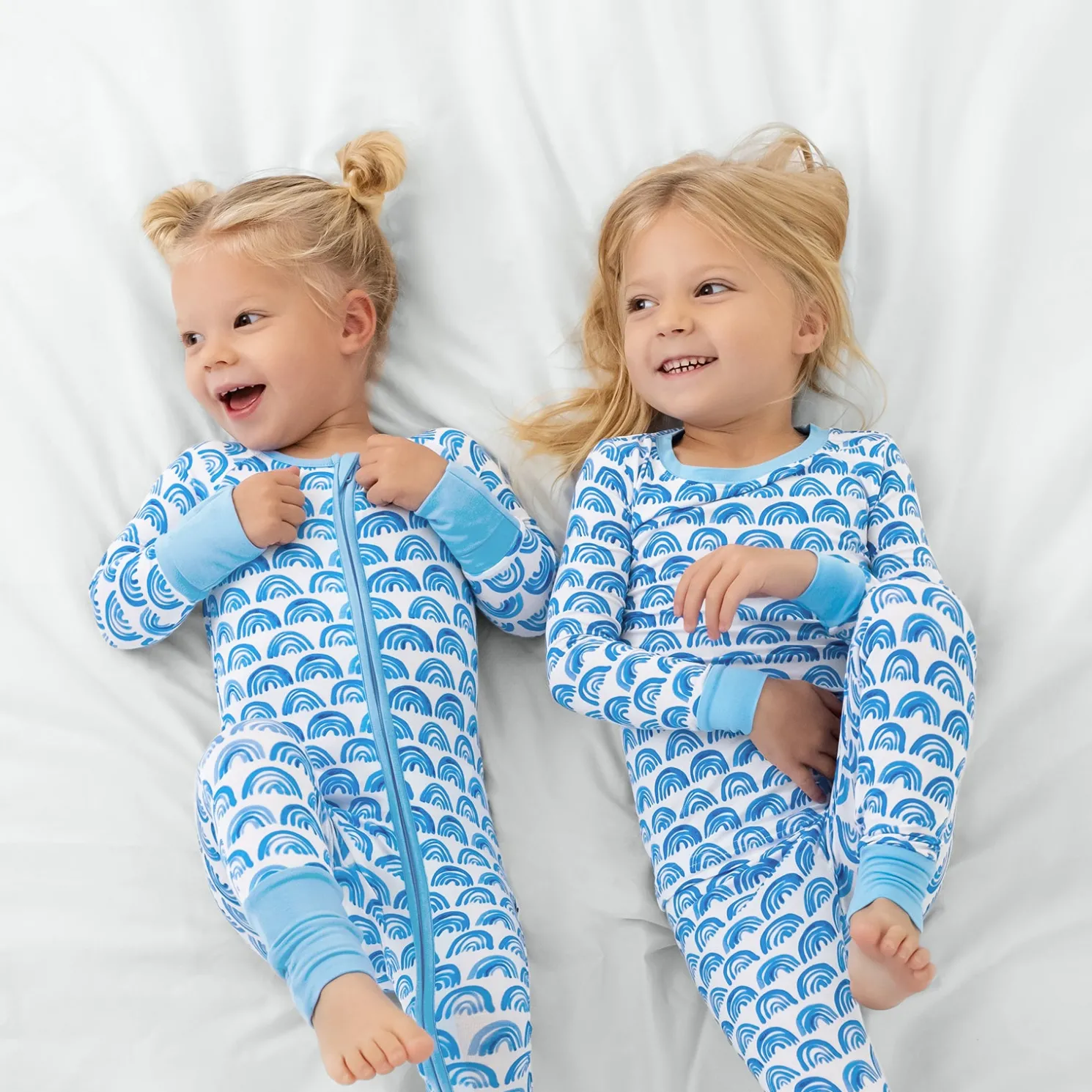 Blue Rainbows Two-Piece Pajama Set