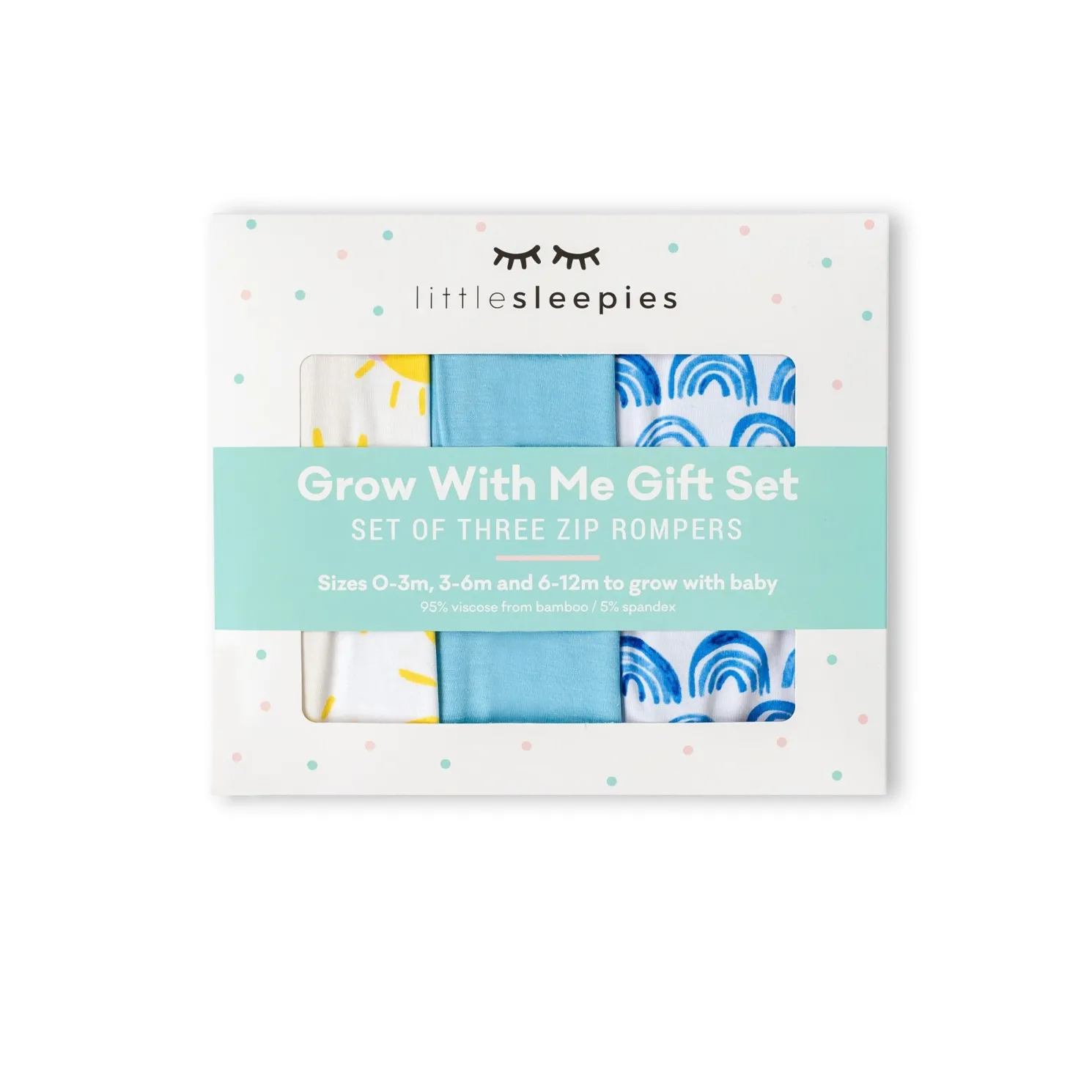 Blue Rainbows, Sky Blue & Sunshine Zippy