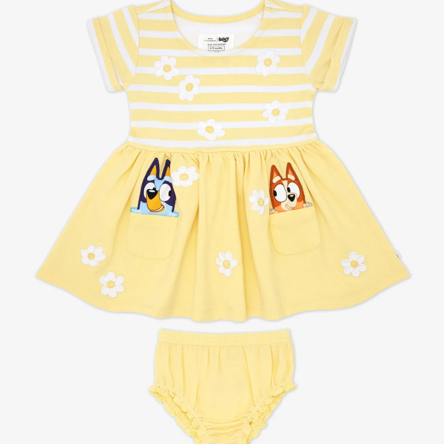 Bluey Garden Games Patch Pocket Dress with Bloomer
