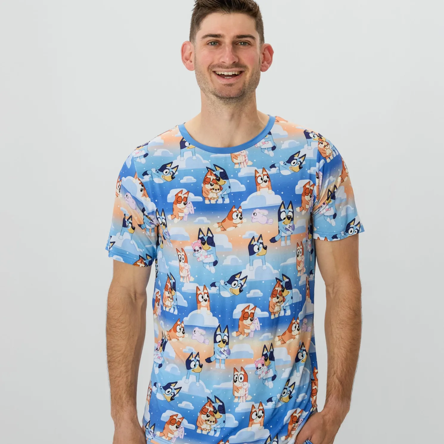 Bluey Sleepytime Men's Short Sleeve Pajama Top