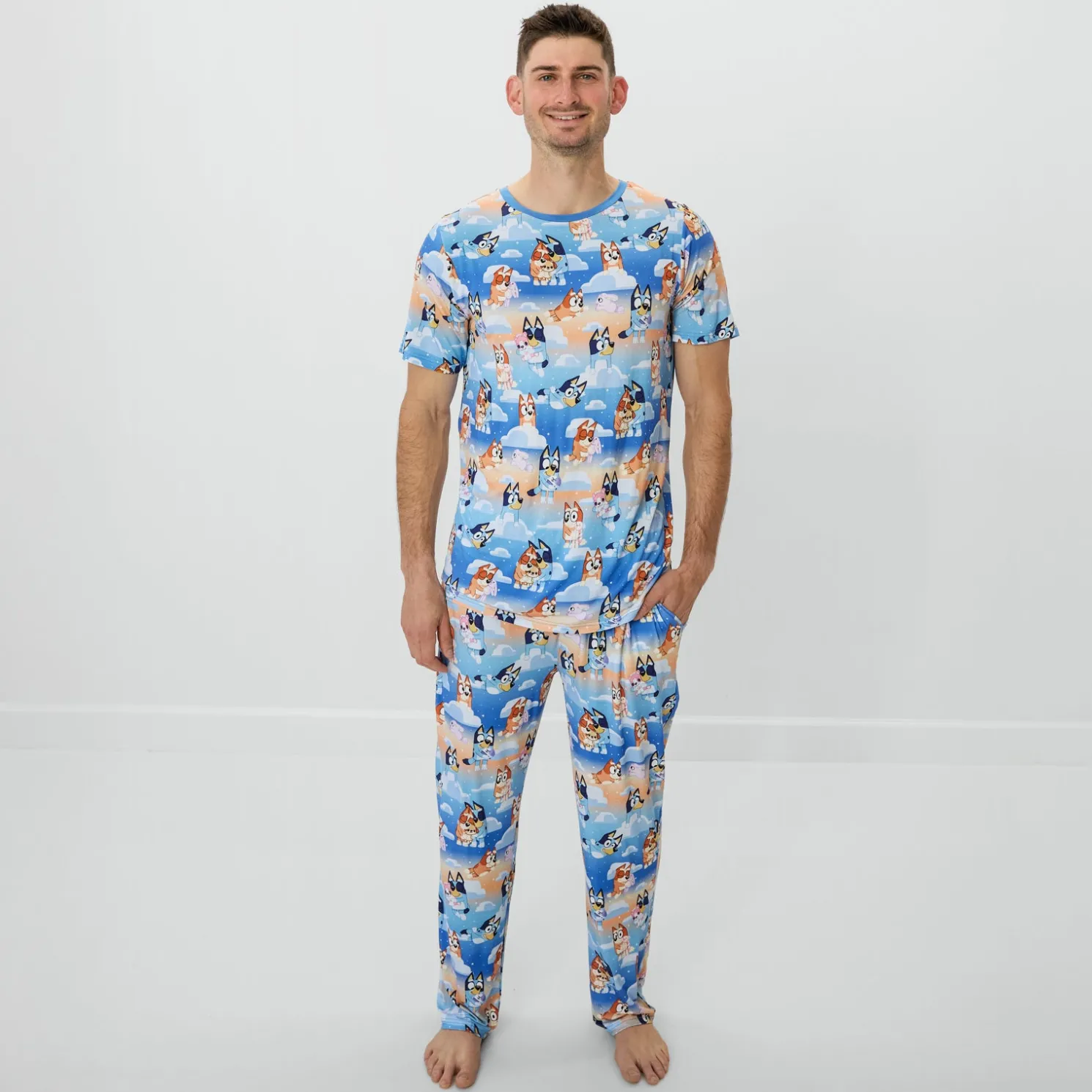 Bluey Sleepytime Men's Short Sleeve Pajama Top