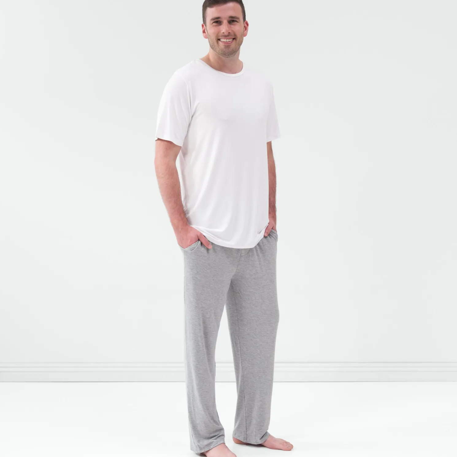 Bright White Men's Short Sleeve Pajama Top