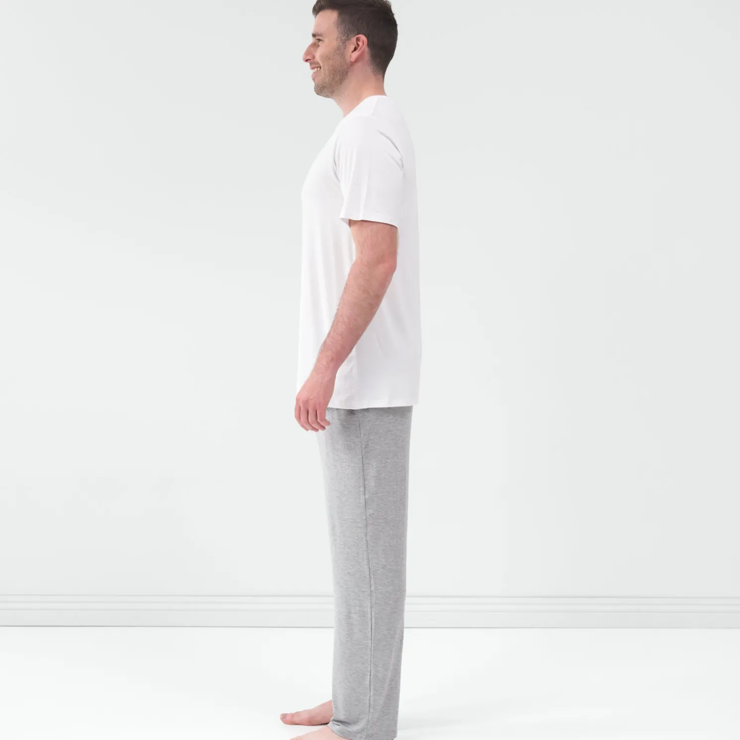 Bright White Men's Short Sleeve Pajama Top