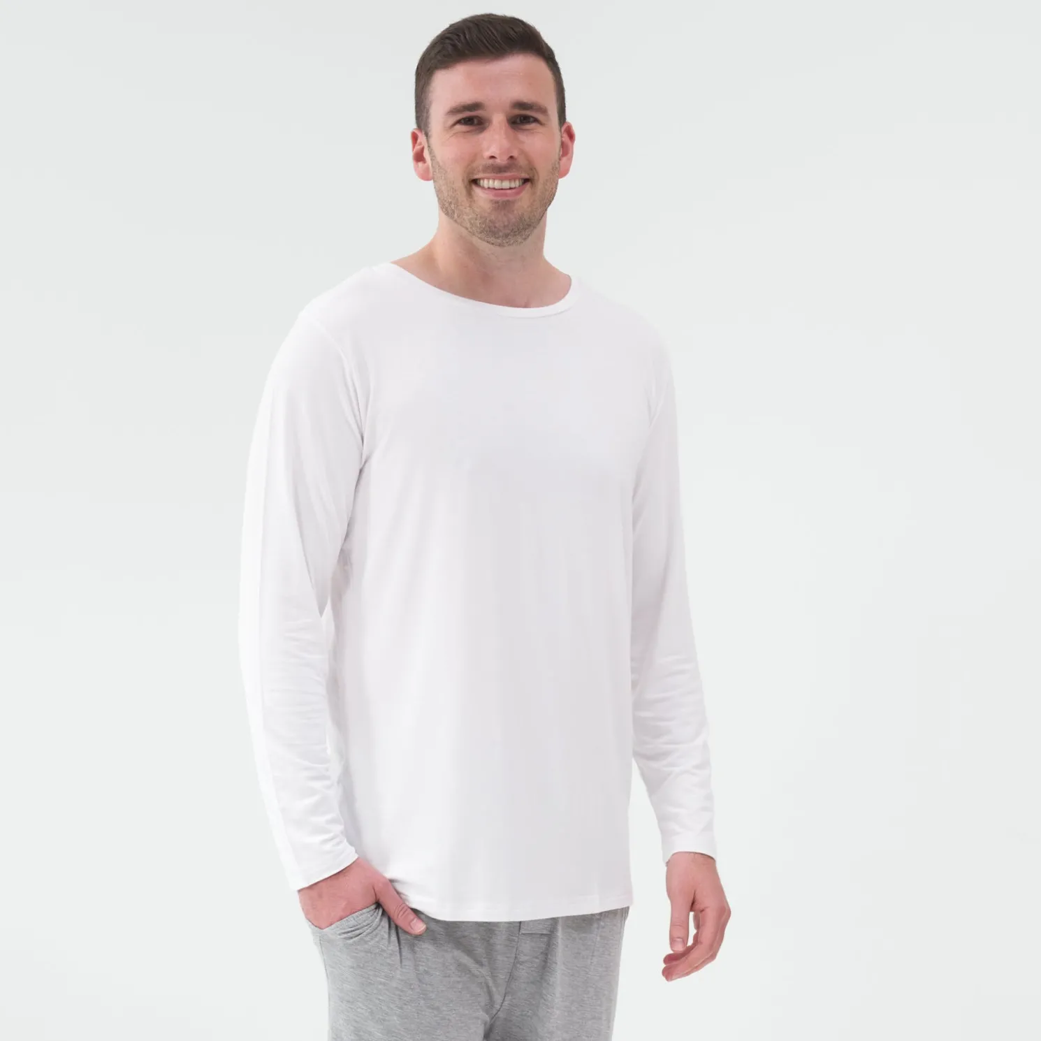 Bright White Men's Pajama Top
