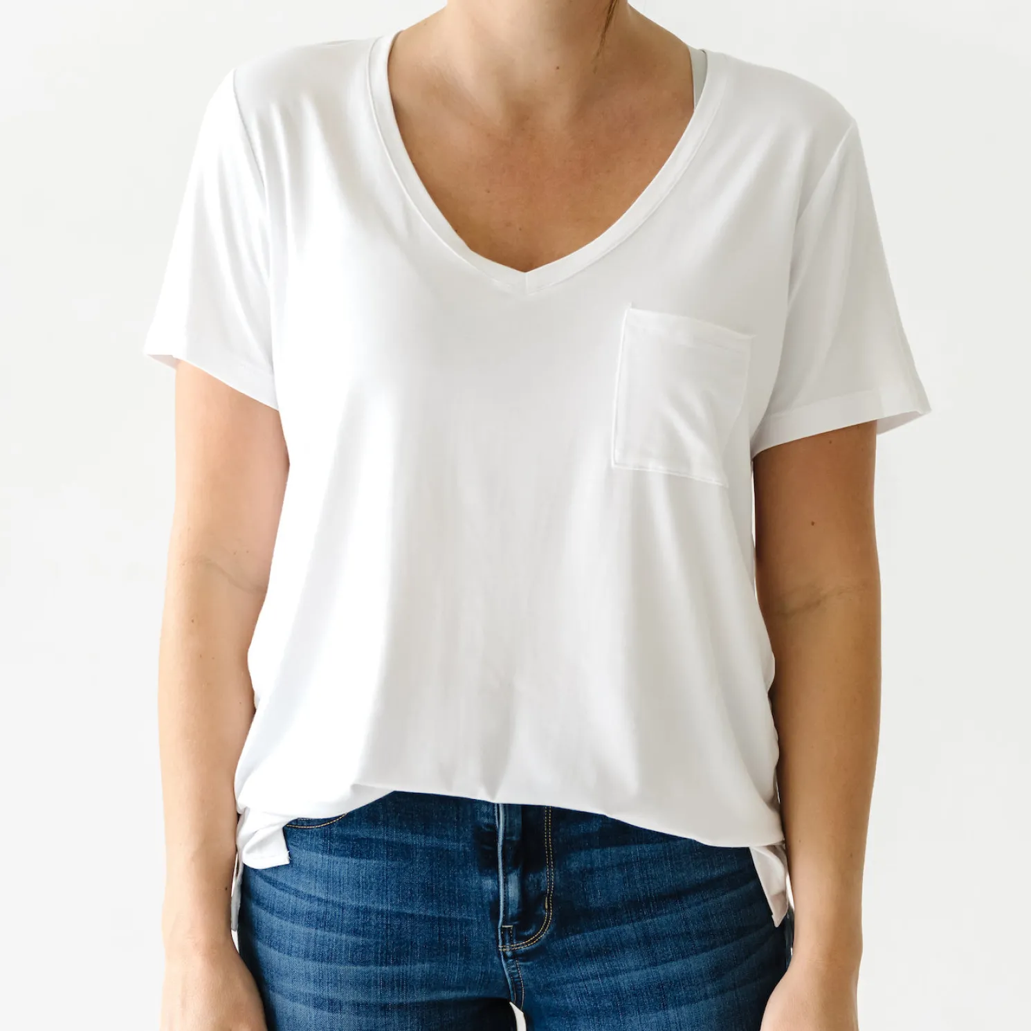 Bright White Perfect Pocket Tee