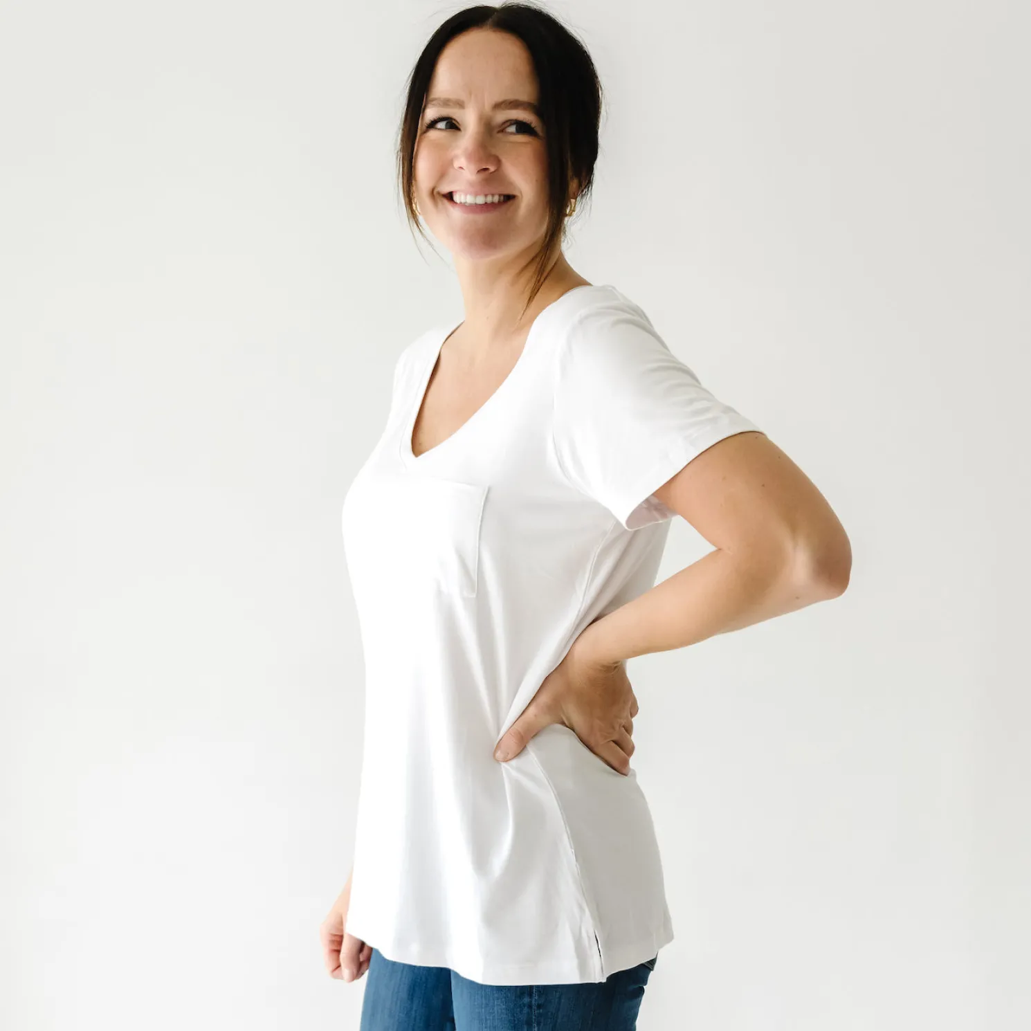 Bright White Perfect Pocket Tee