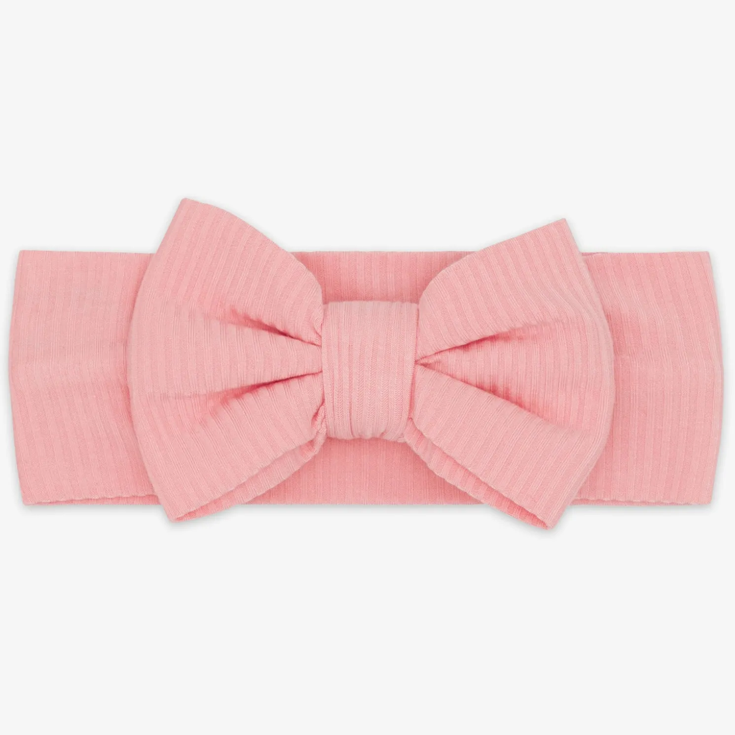 Bubblegum Ribbed Luxe Bow Headband