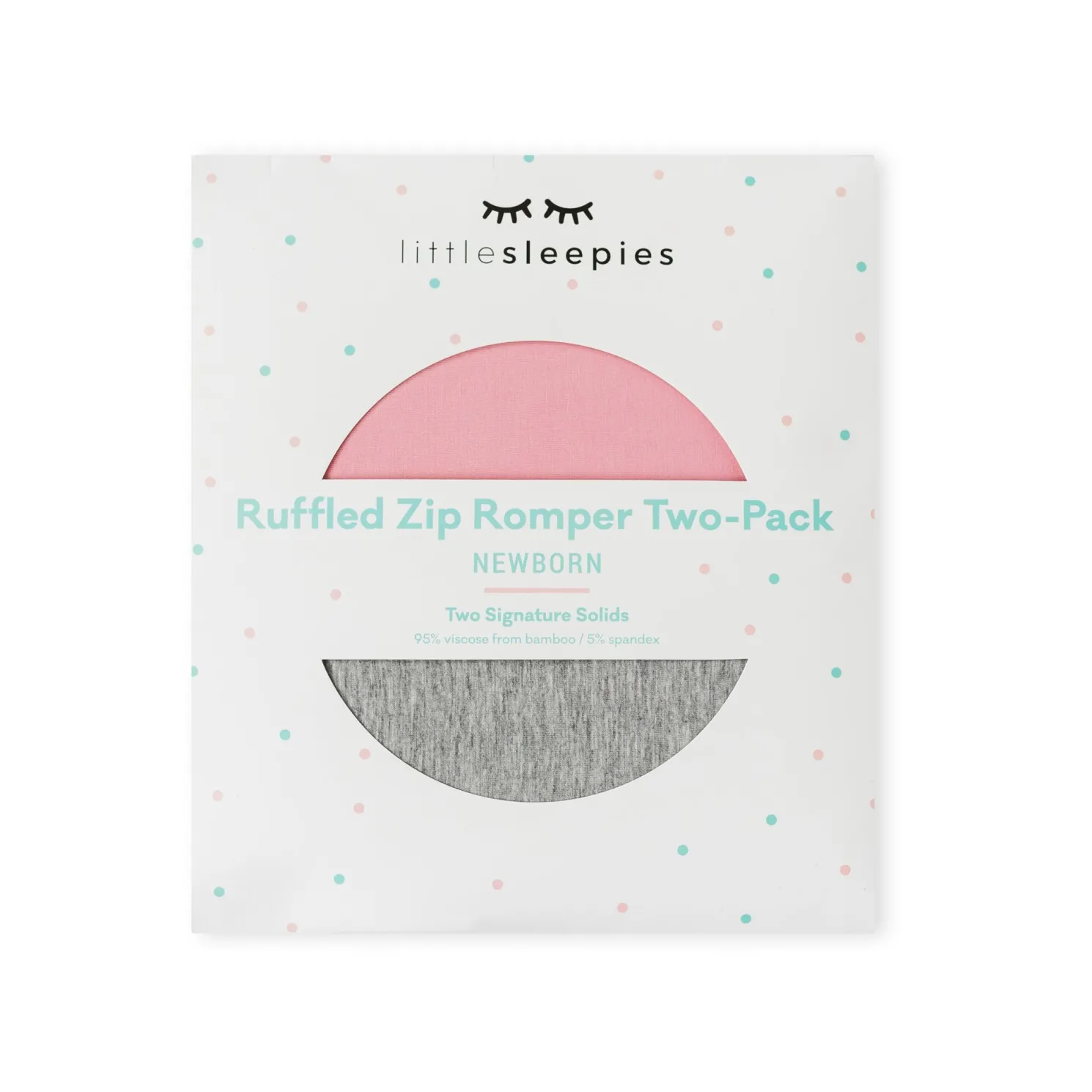 Bubblegum & Heather Gray Ruffle Zippy