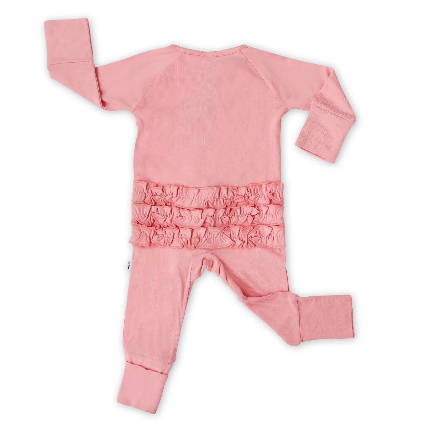 Bubblegum & Heather Gray Ruffle Zippy