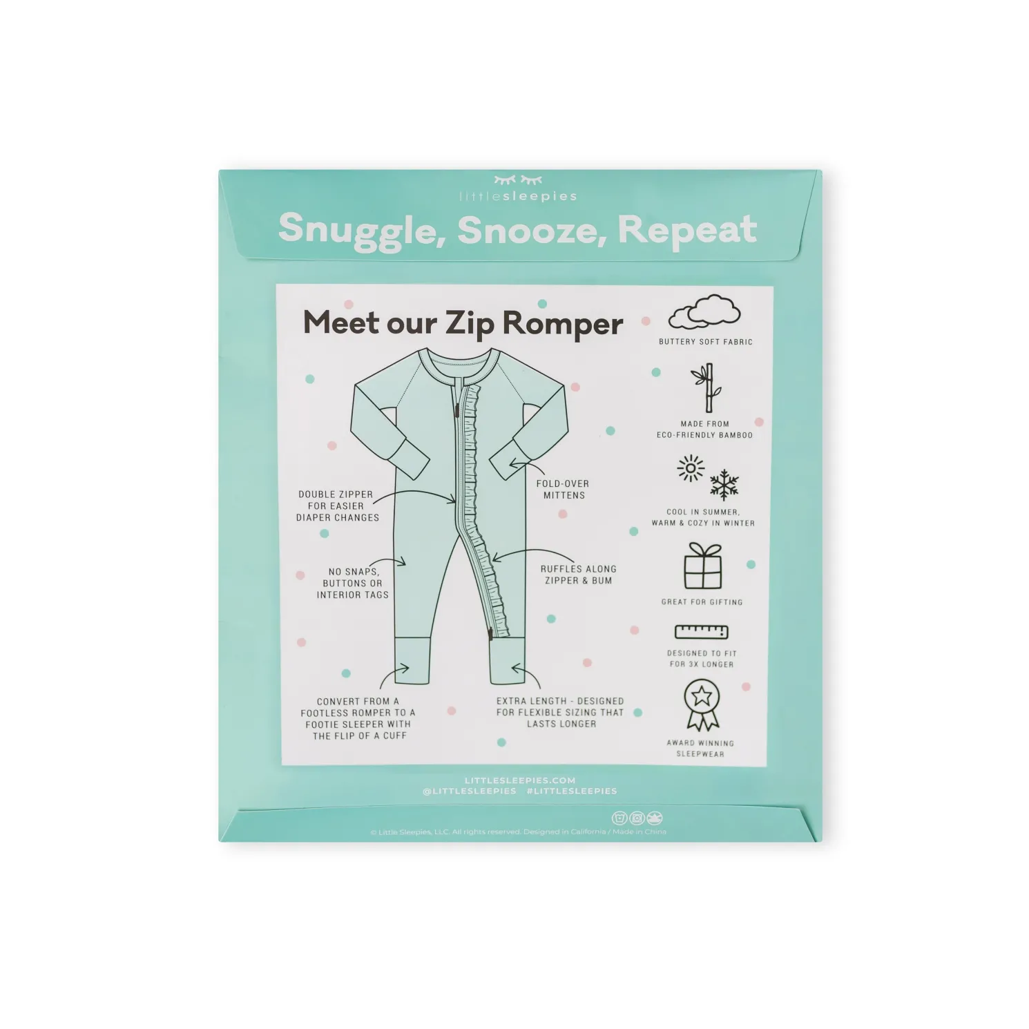 Bubblegum & Heather Gray Ruffle Zippy