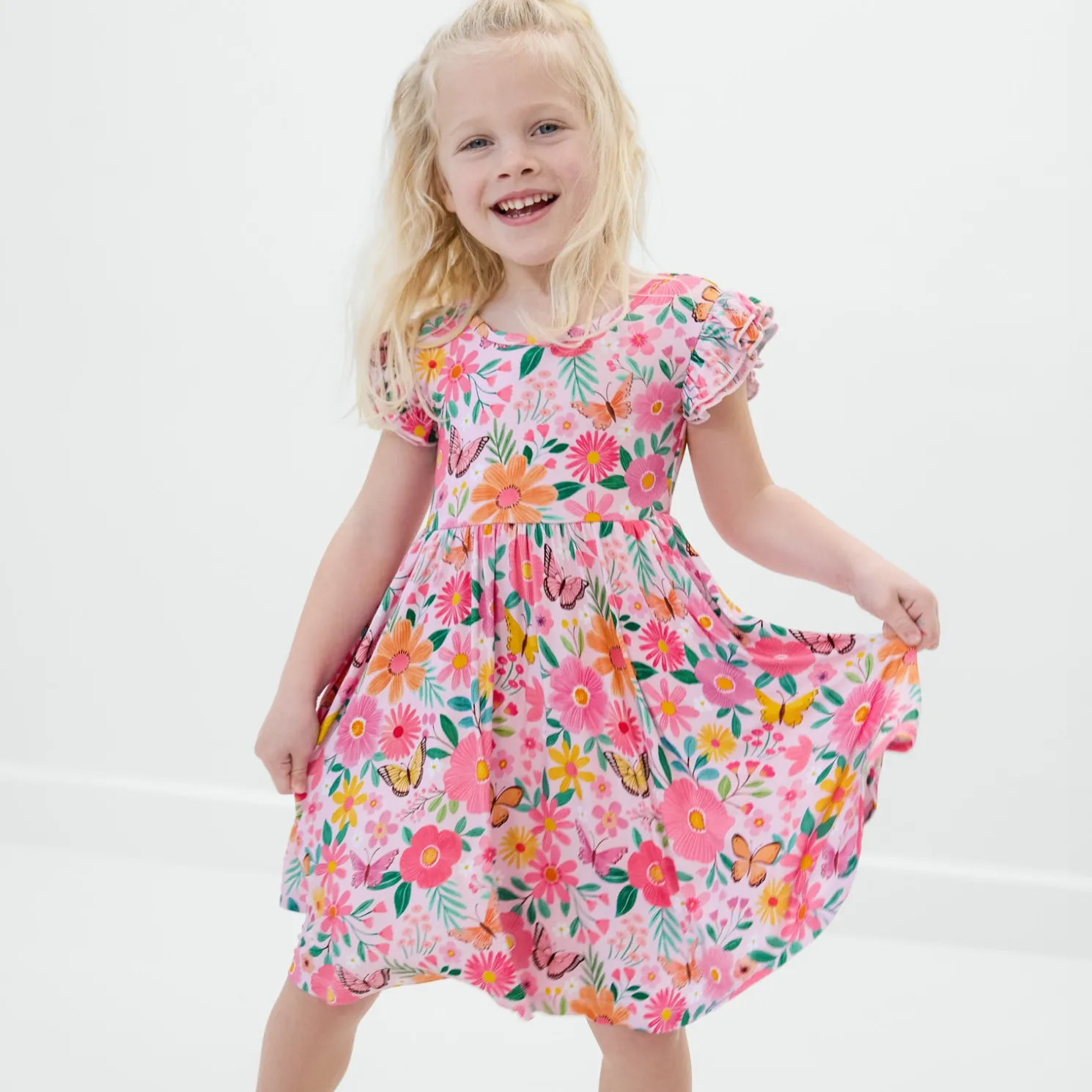 Butterfly Blooms Flutter Twirl Dress
