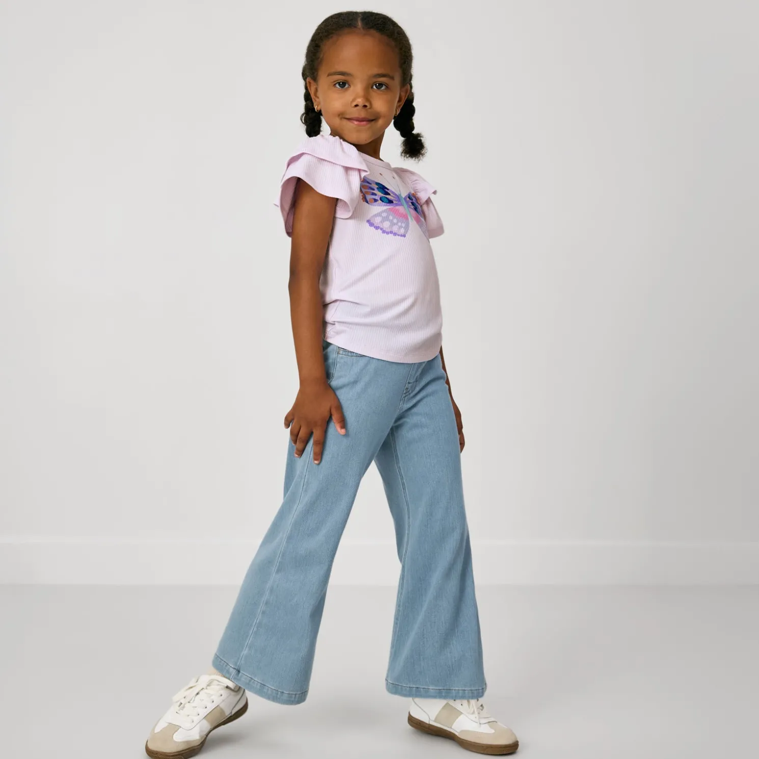 Butterfly Graphic Double Flutter Tee