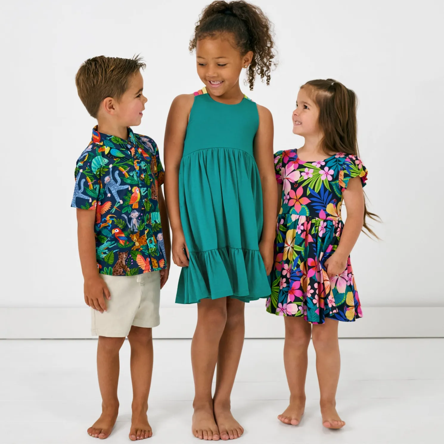 Calypso Teal Tiered Tank Dress