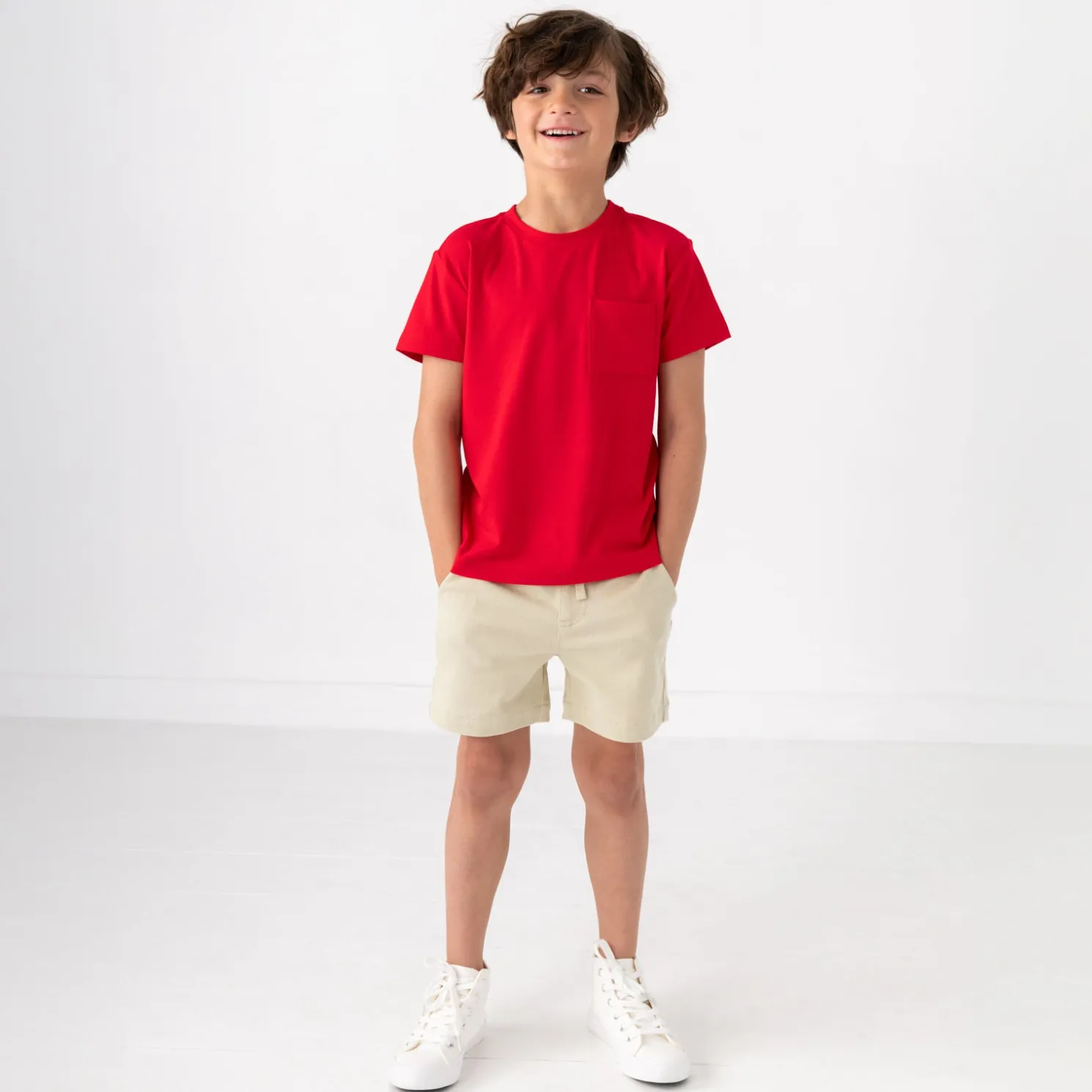 Candy Red Relaxed Pocket Tee