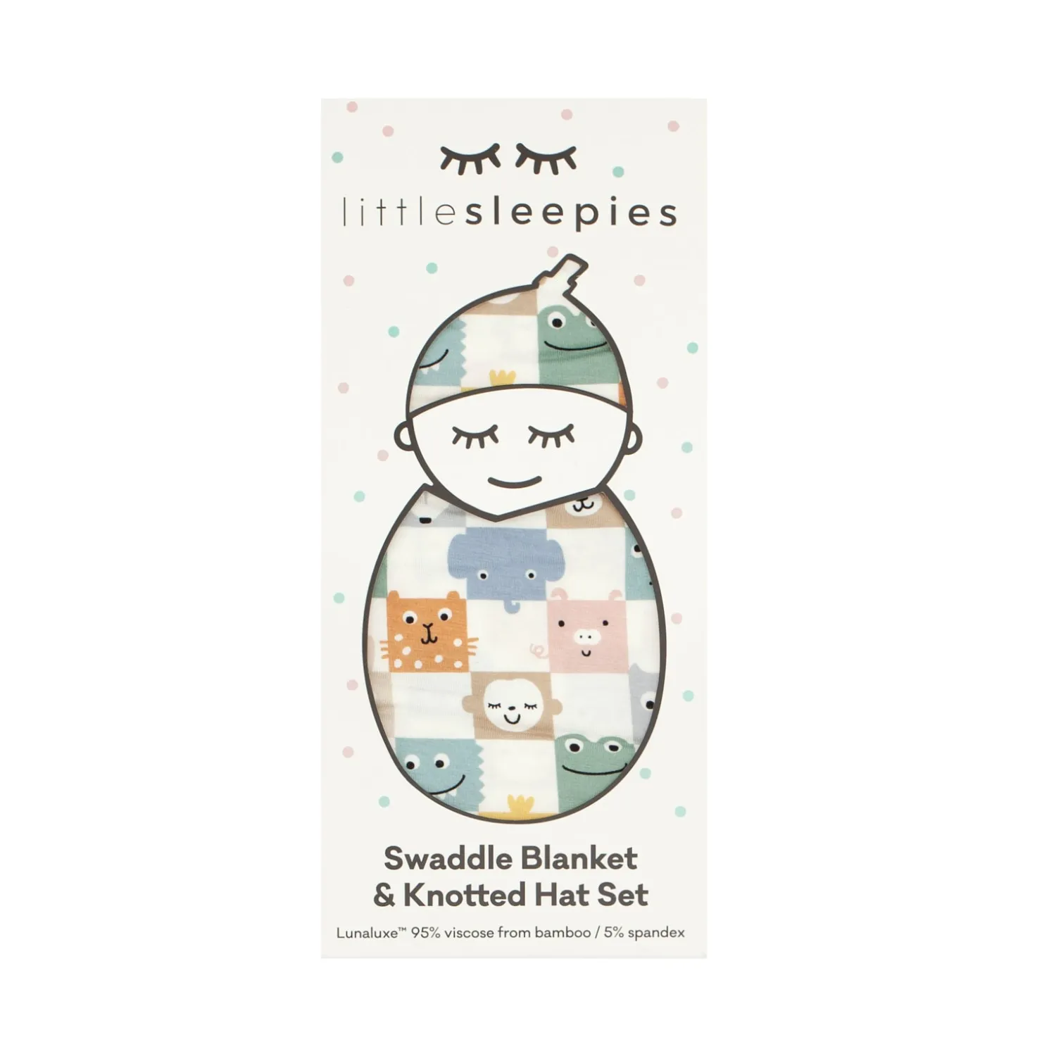 Check Mates Swaddle & Hat Set