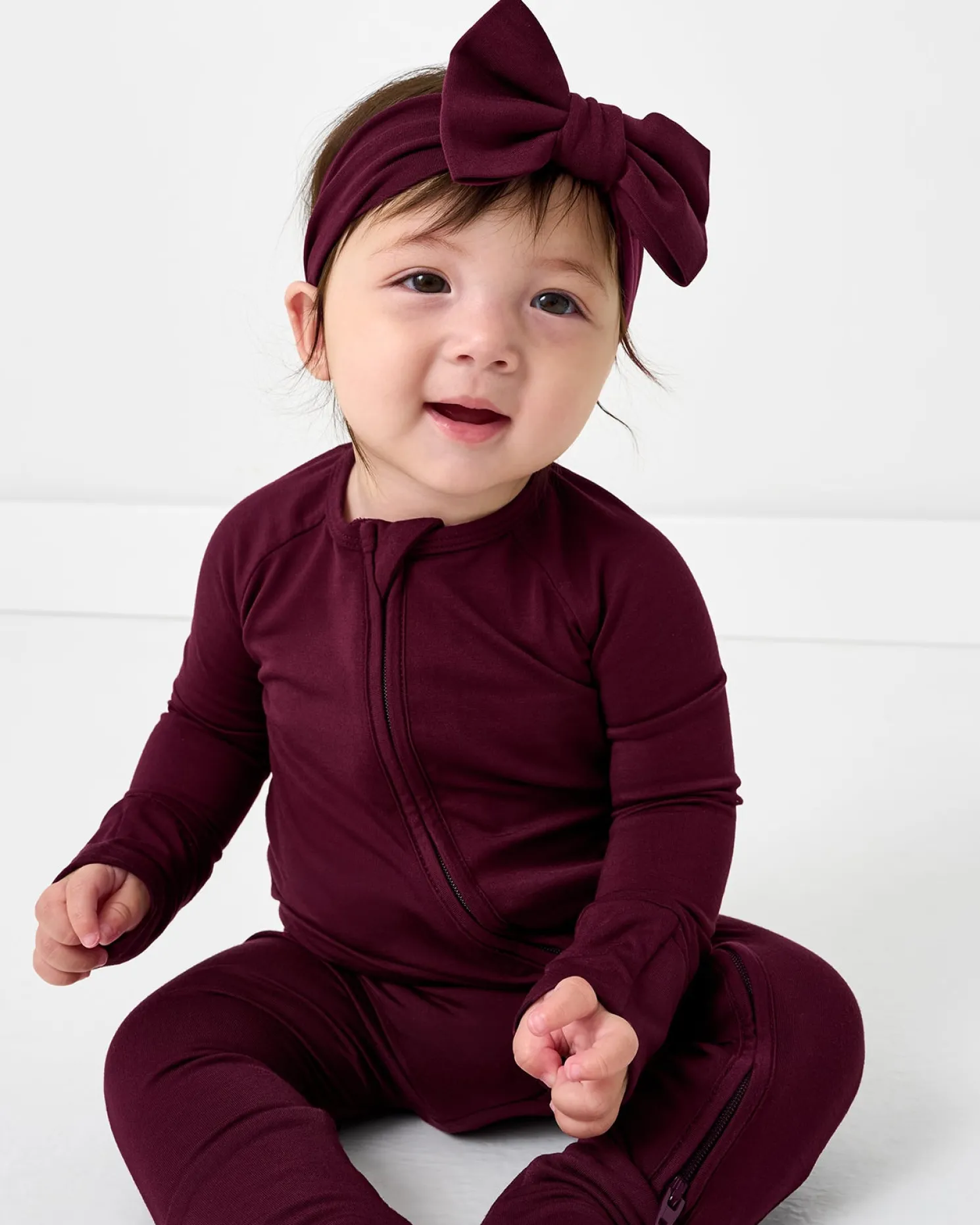 Classic Burgundy Luxe Bow Headband